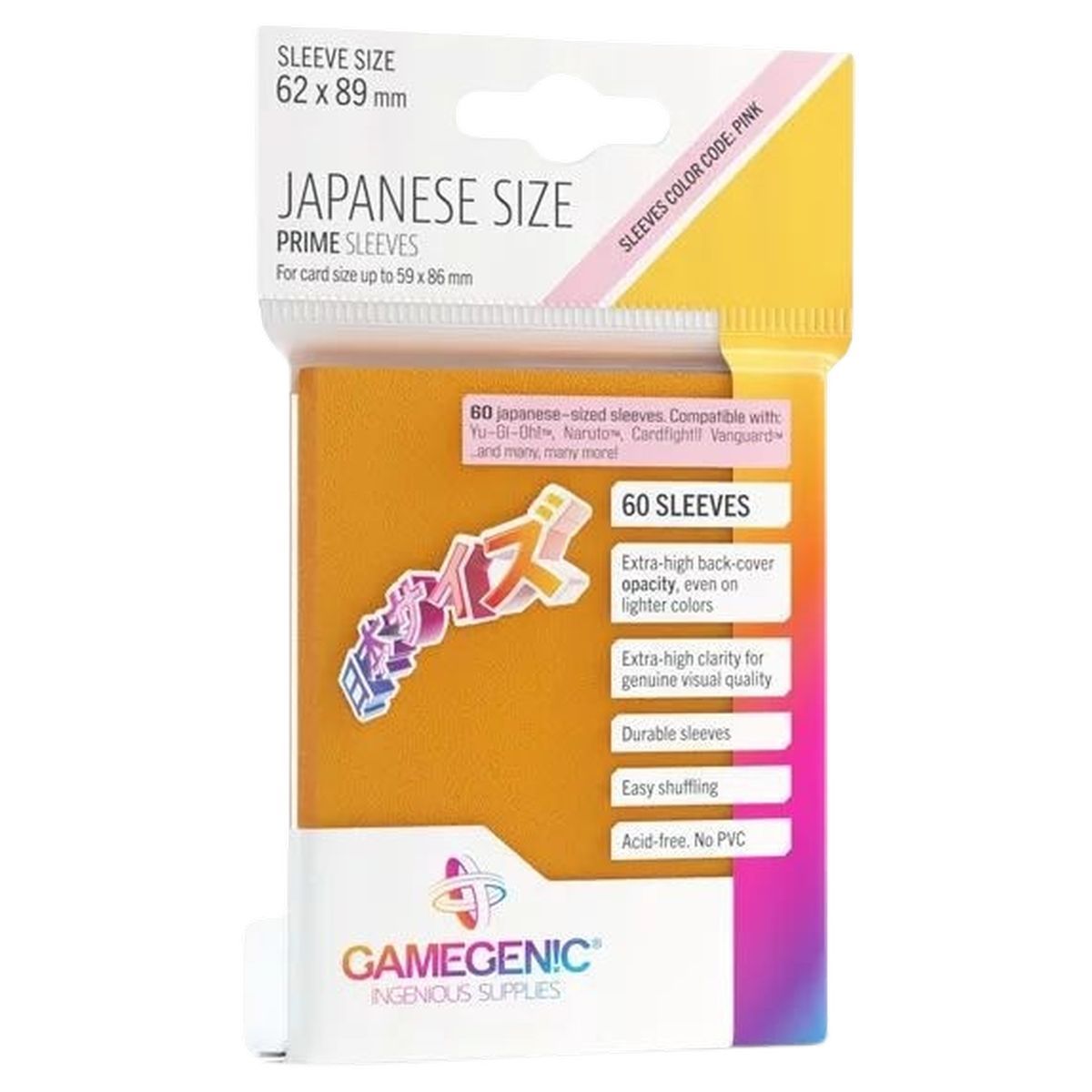 copy of Gamegenic : 50 Prime Sleeves 66x91 Standard