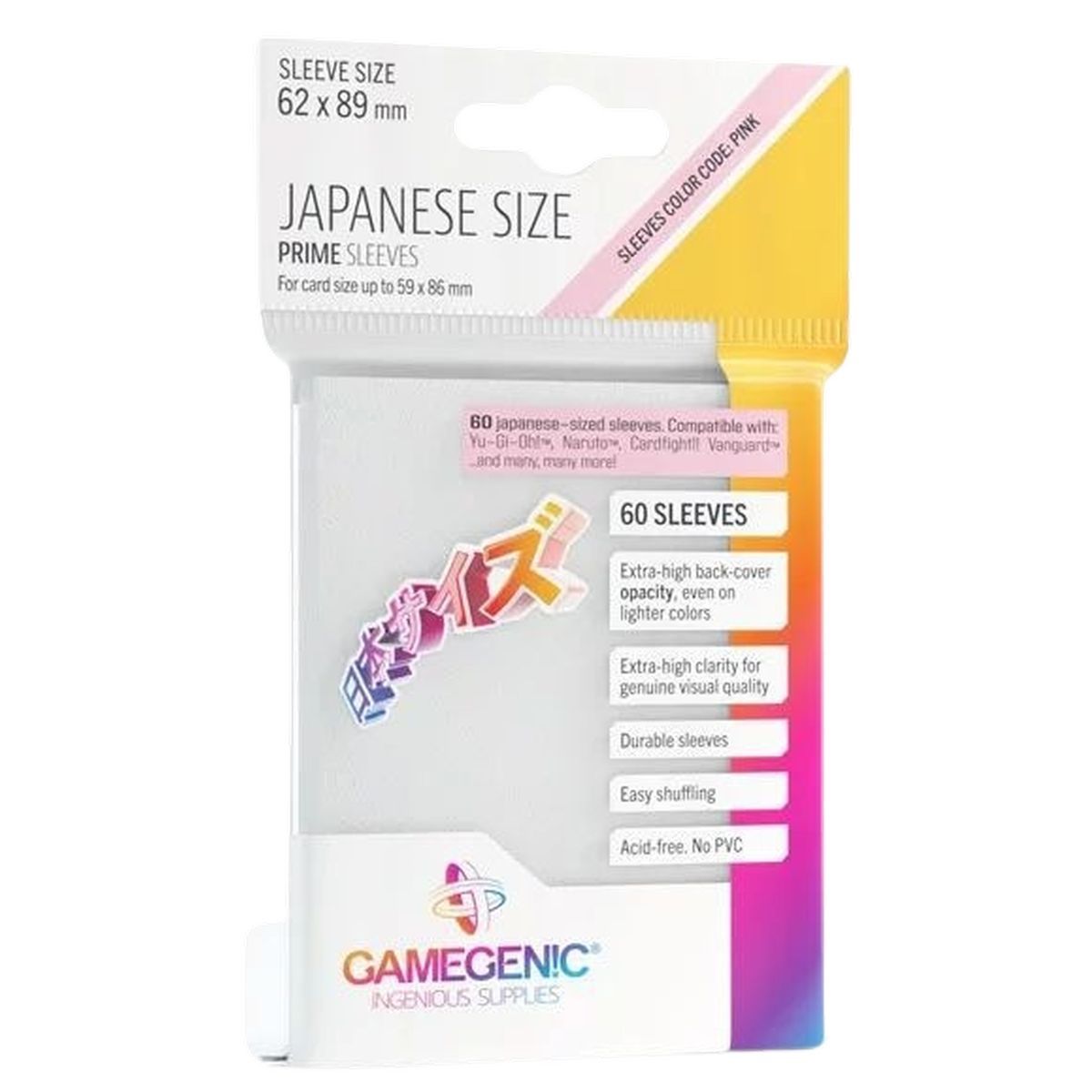 Item copy of Gamegenic : 50 Prime Sleeves 66x91 Standard