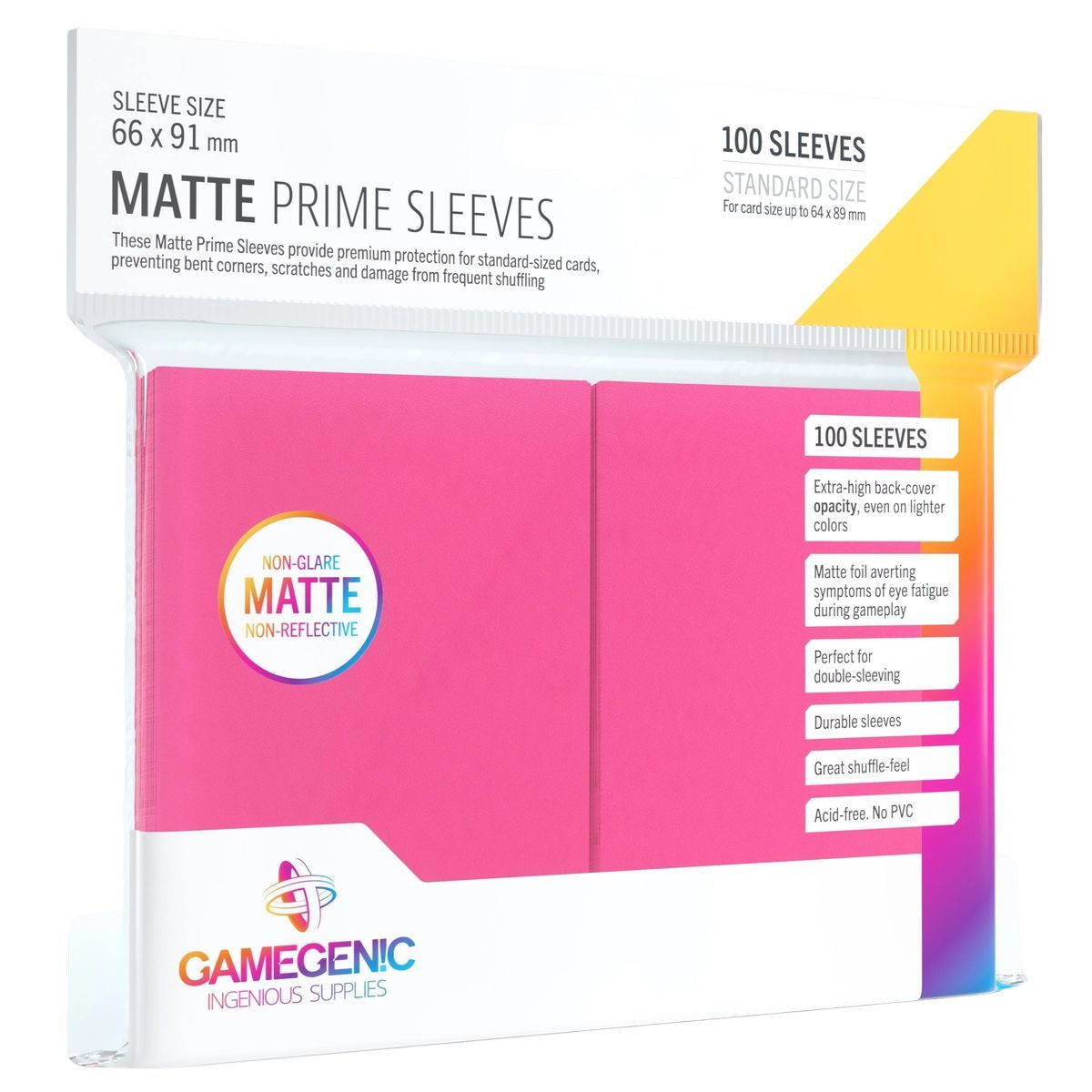 Item Gamegenic - Matte Prime Standard-Hüllen - Rosa - 66x91 (100)