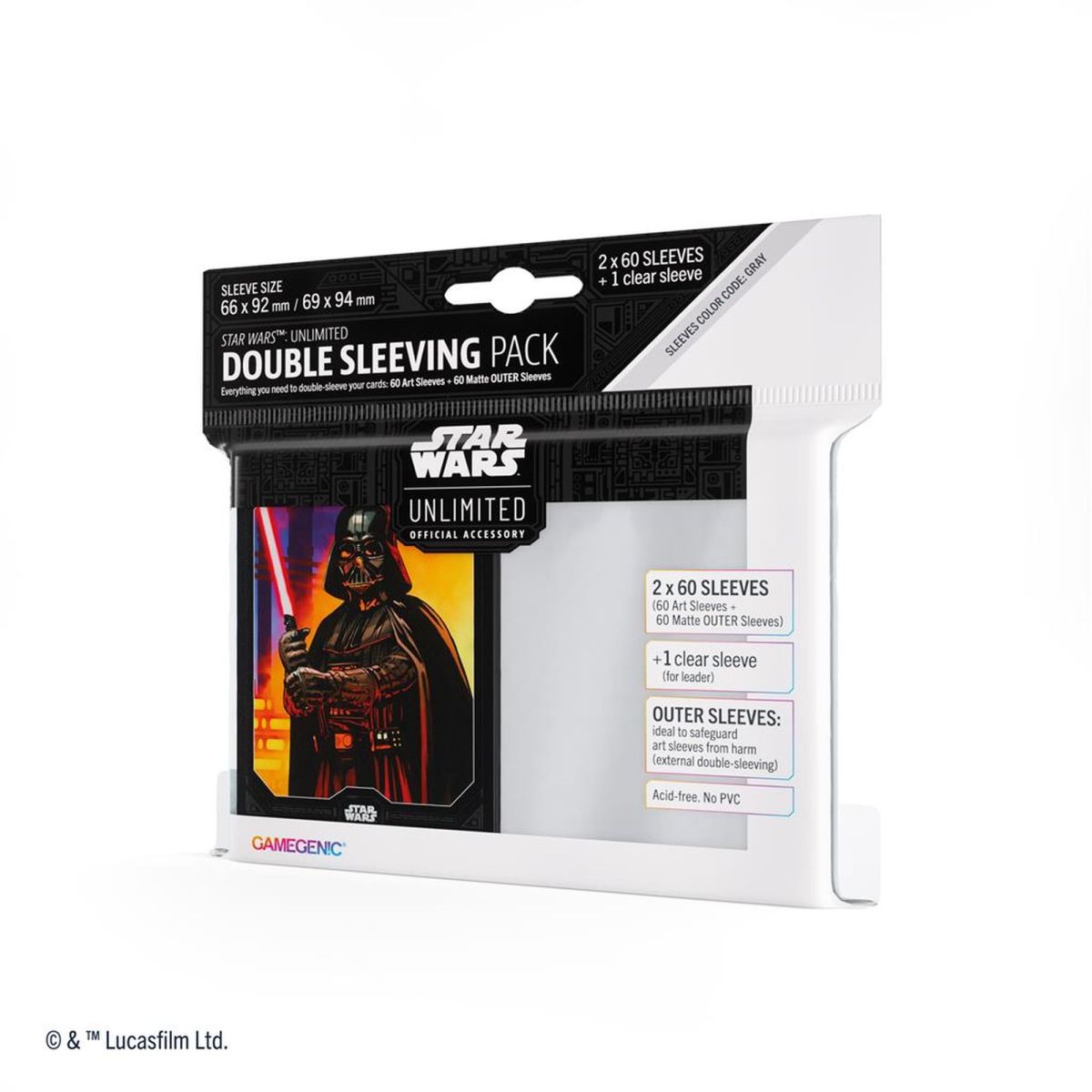 Item Gamegenic – Kartenhüllen – Standard – Doppelhüllen-Paket – Star Wars: Unlimited – Vader – FR