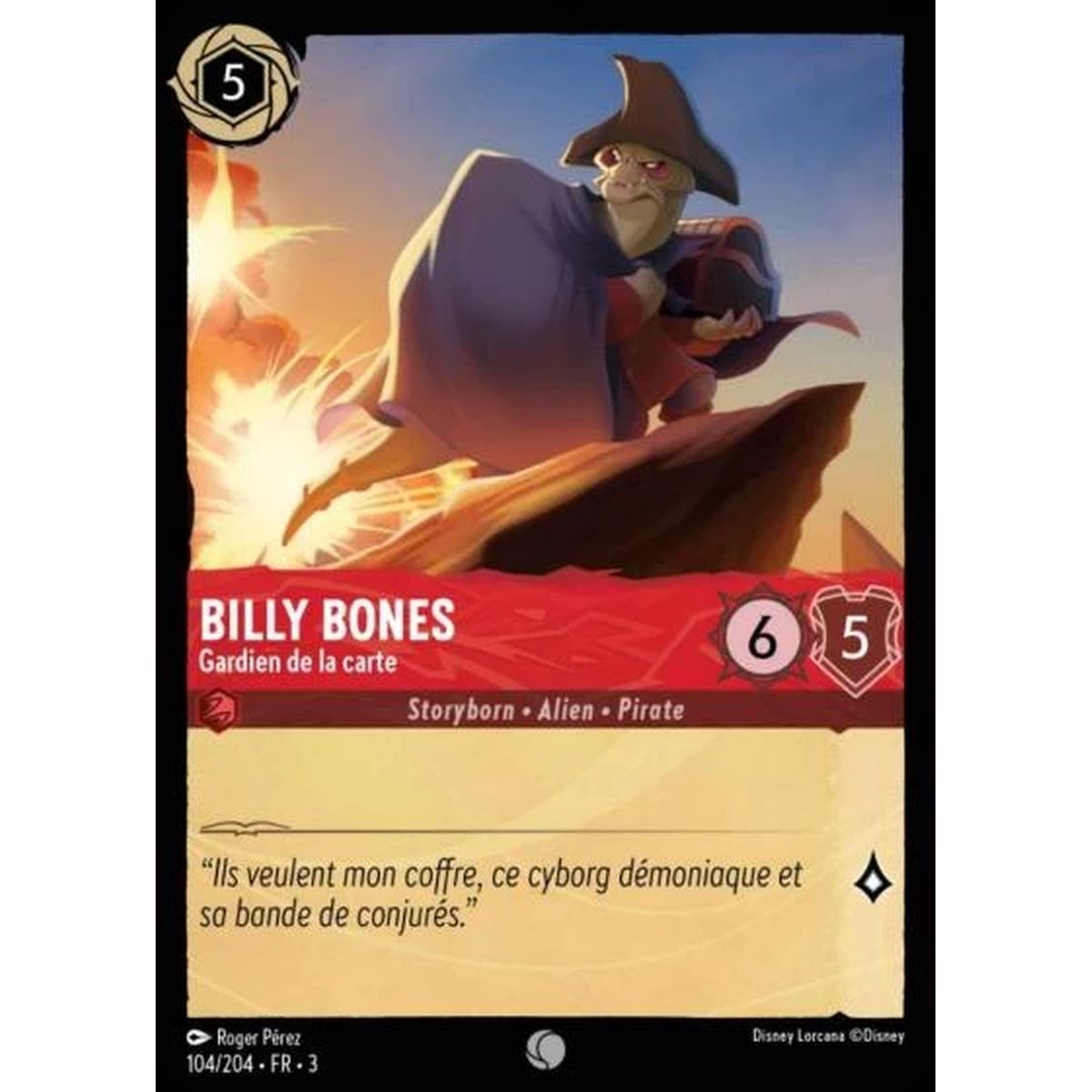 Billy Bones, Hüter der Karte – 104/204 – ITI – Les Terres d'Encres – Brillante – Premium – Französisch