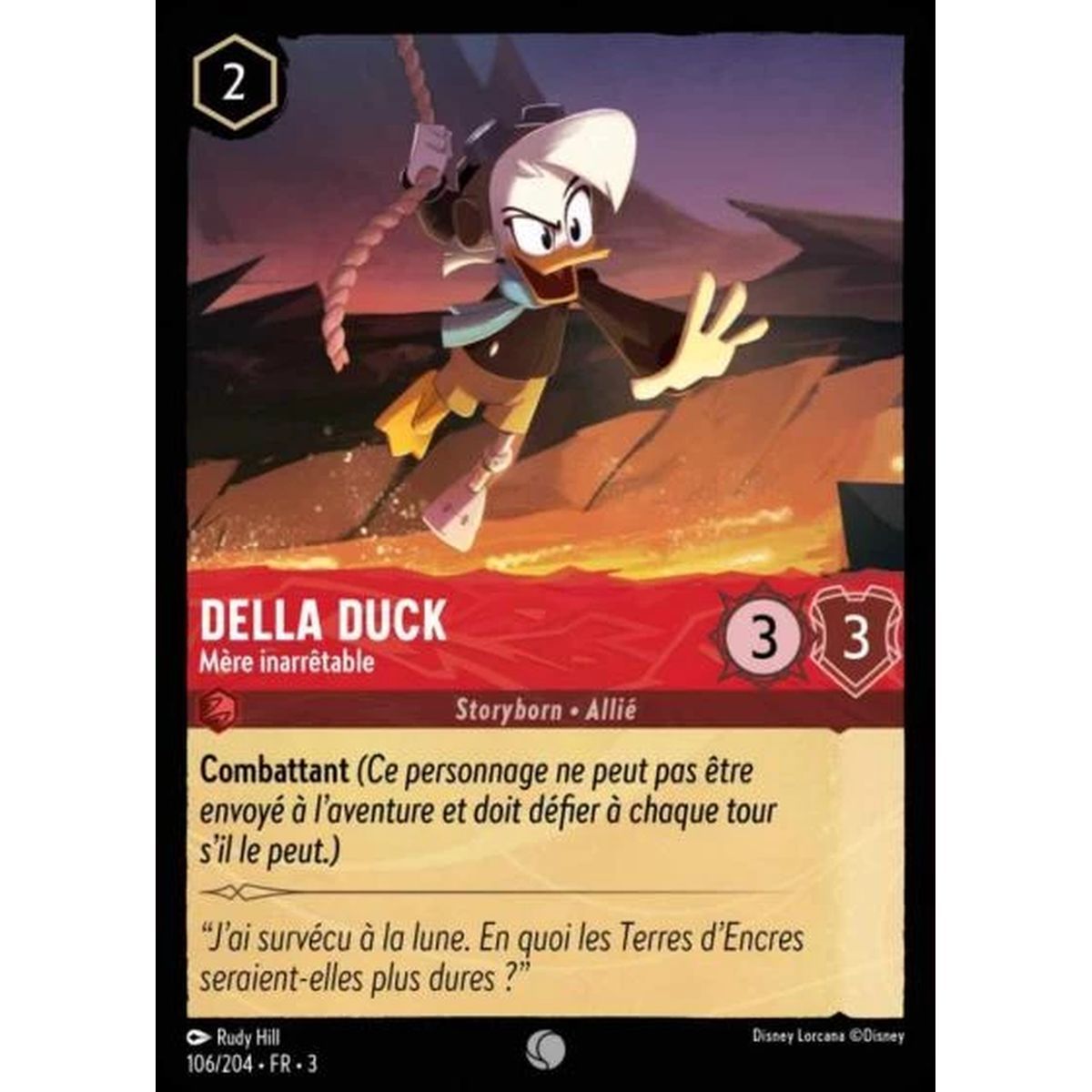 Della Duck, Unaufhaltsame Mutter – 106/204 – ITI – Les Terres d'Encres – Brillante – Premium – Französisch