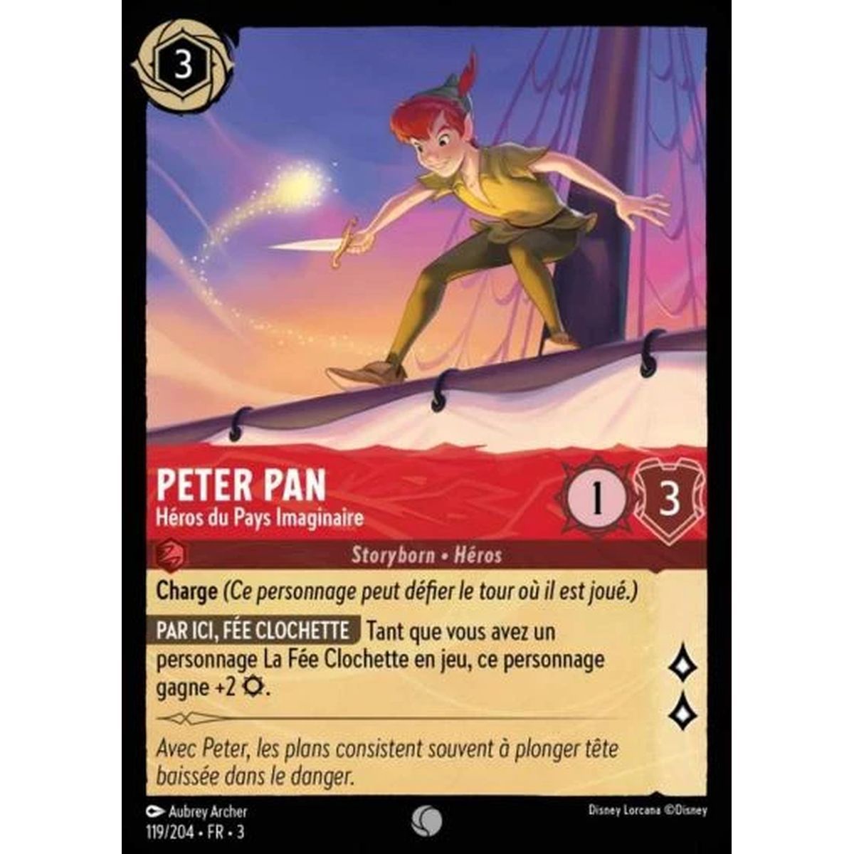 Item Peter Pan, Held von Nimmerland – 119/204 – ITI – Les Terres d'Encres – Gemeinde – Französisch