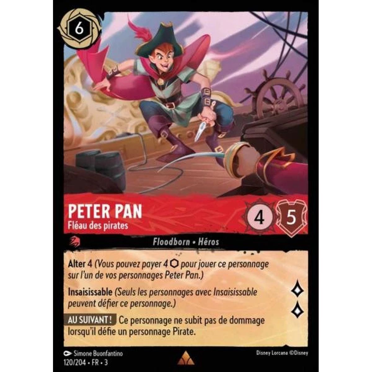 Peter Pan, Fluch der Piraten – 120/204 – ITI – Les Terres d'Encres – Selten – Französisch