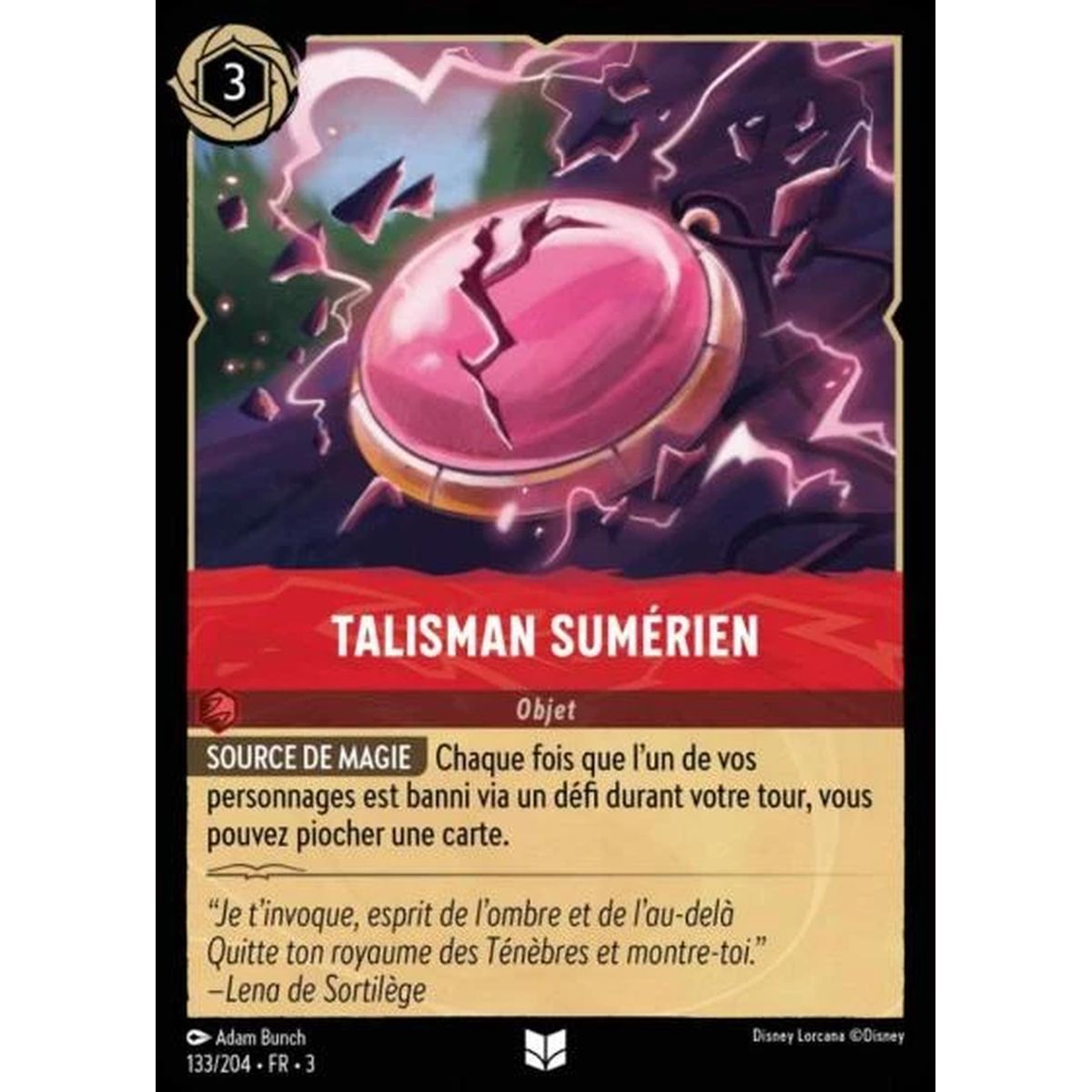 Item Sumerischer Talisman – 133/204 – ITI – Les Terres d'Encres – Ungewöhnlich – Französisch