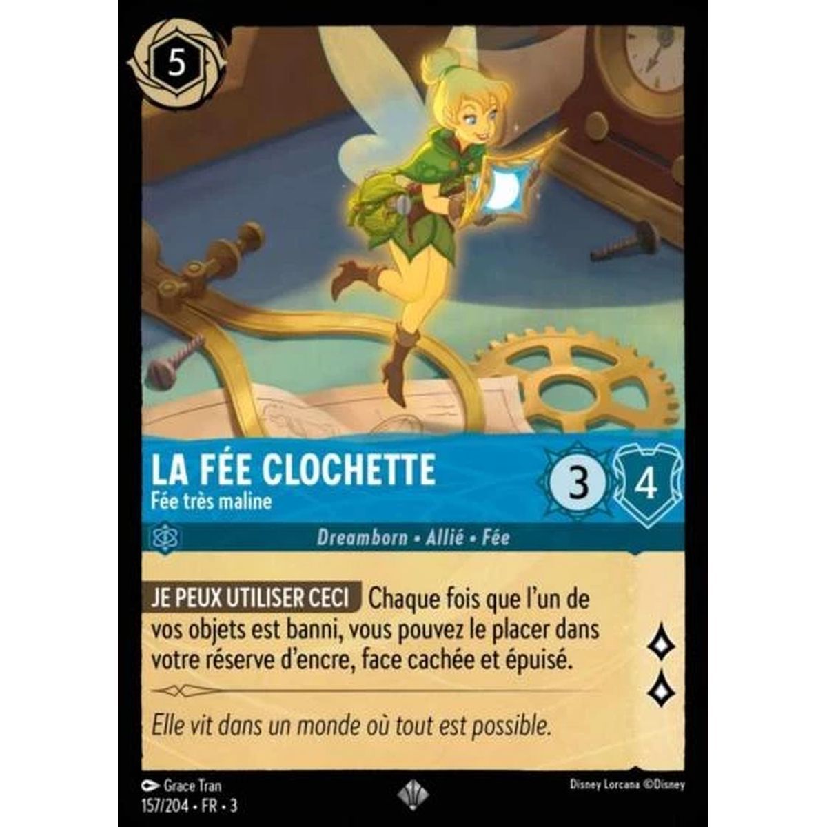 Tinkerbell, sehr kluge Fee – 157/204 – ITI – Les Terres d'Encres – Super Rare – Französisch