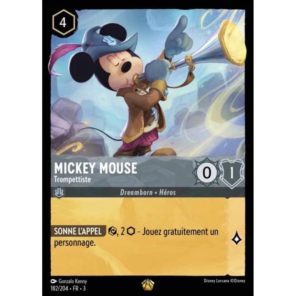 Mickey Mouse, Trompeter – 182/204 – ITI – Les Terres d'Encres – Brillante – Premium – Französisch