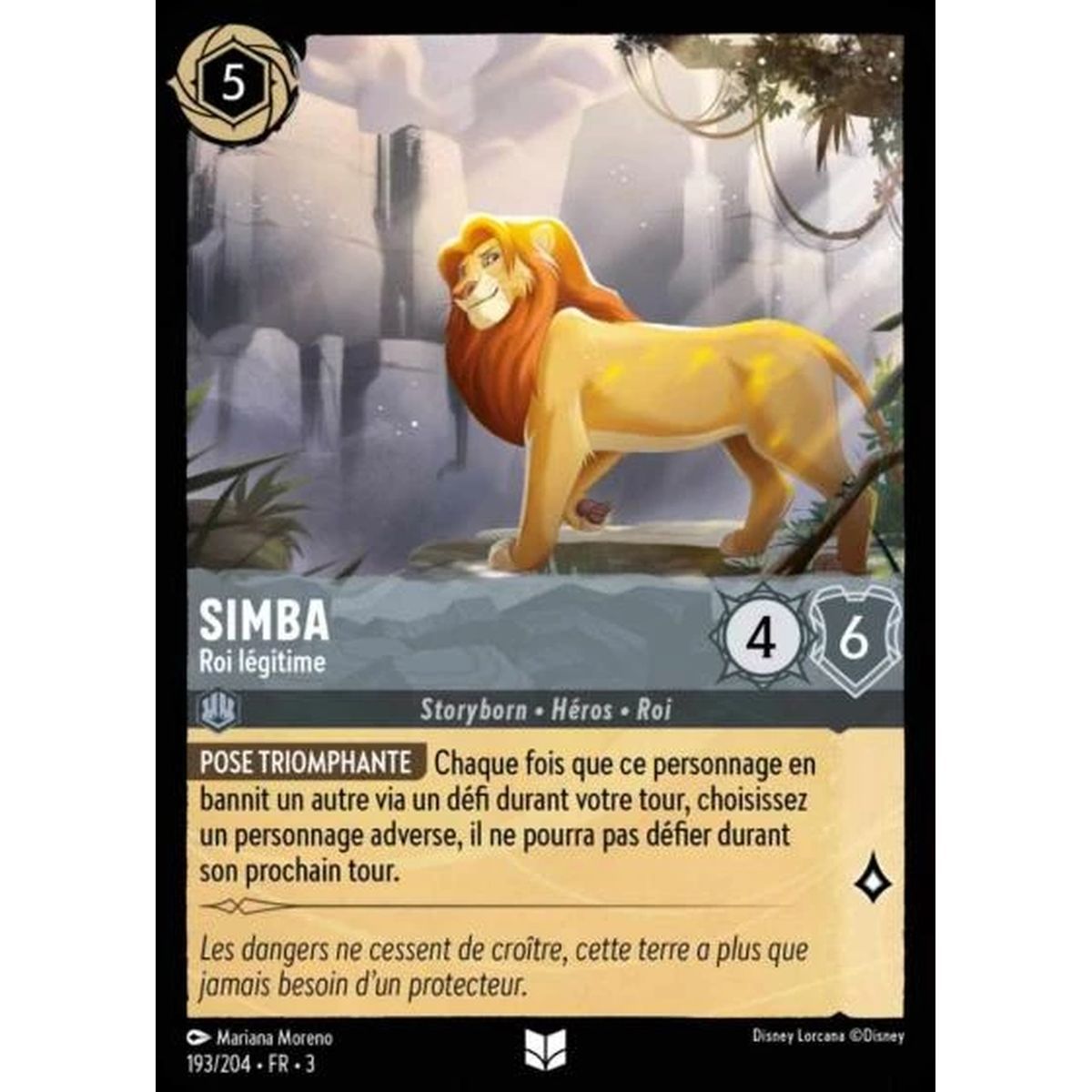 Item Simba, rechtmäßiger König – 193/204 – ITI – Les Terres d'Encres – Ungewöhnlich – Französisch