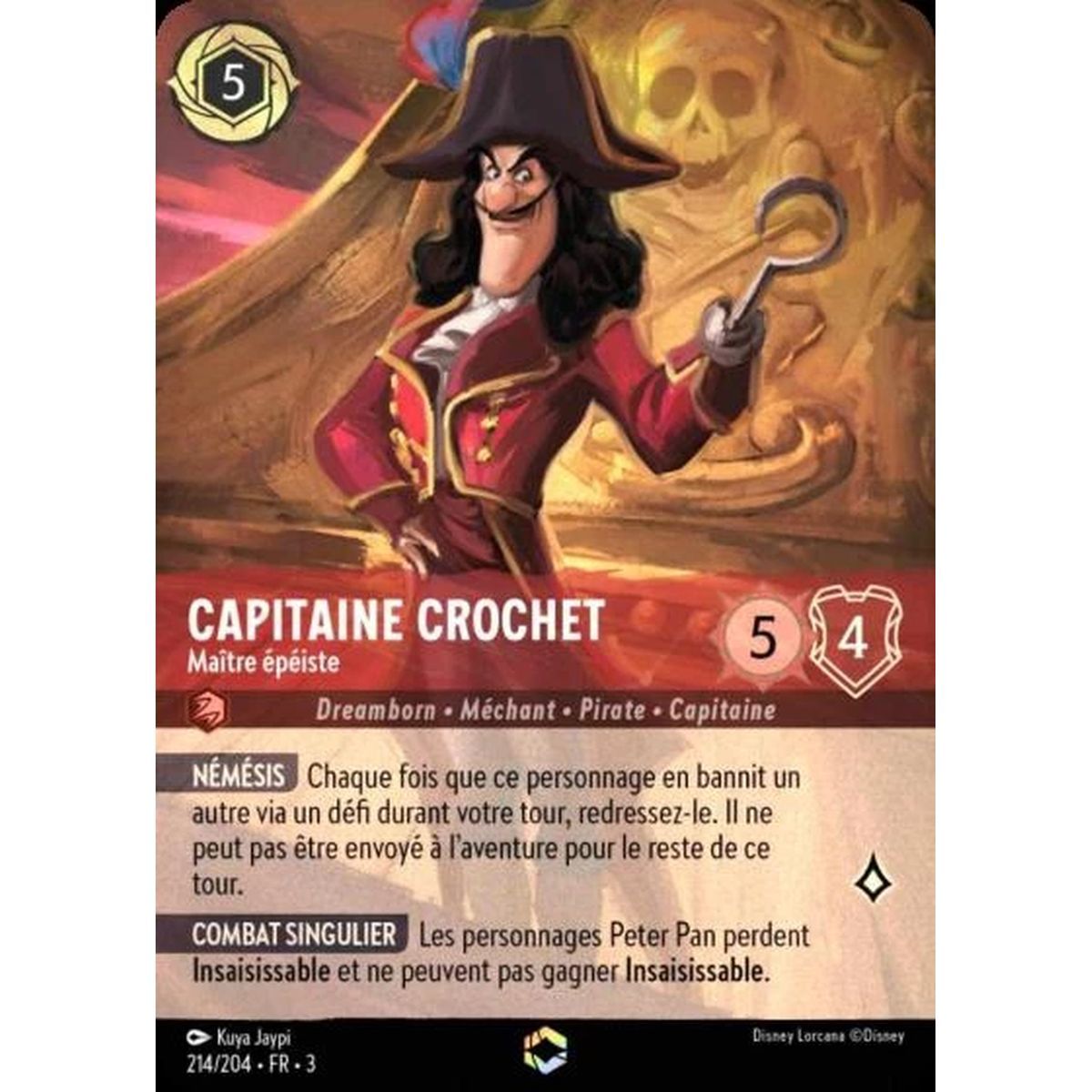 Item Captain Hook, Meisterschwertkämpfer – 214/204 – ITI – Les Terres d'Encres – Verzaubert – Französisch