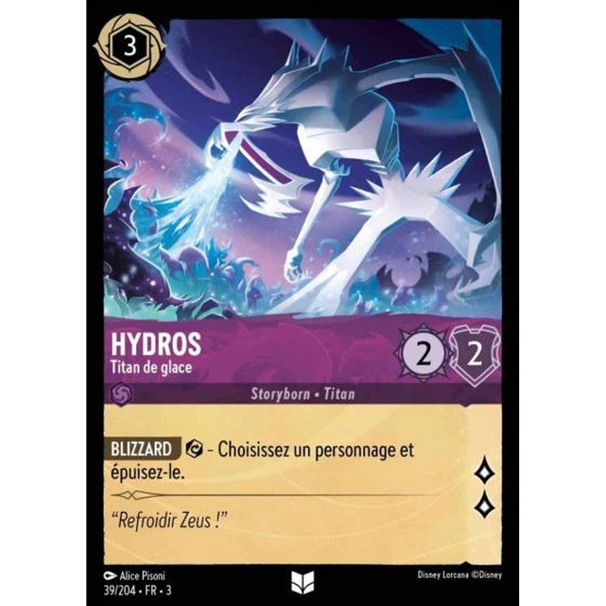 Item Hydros, Ice Titan – 39/204 – ITI – Les Terres d'Encres – Ungewöhnlich – Französisch