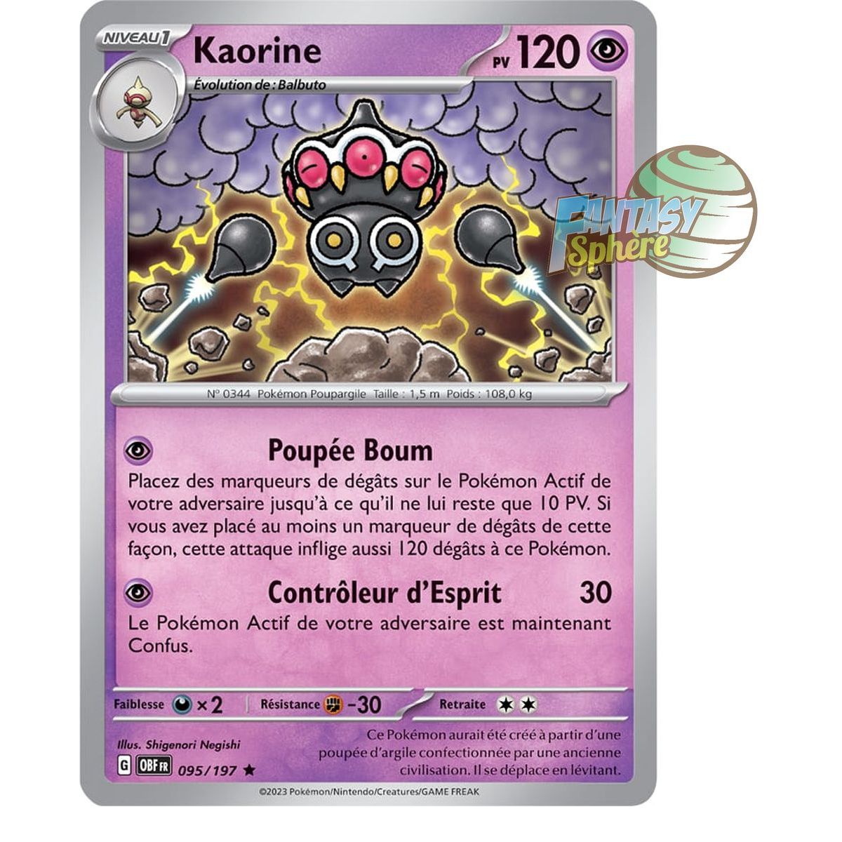 Kaorine – Holo Rare 95/197 – Scharlachrote und violette Obsidianflammen