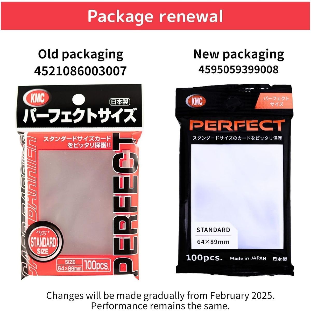 KMC - Kartenhüllen - Standard - Perfekte Größe (100) (Neue Verpackung)