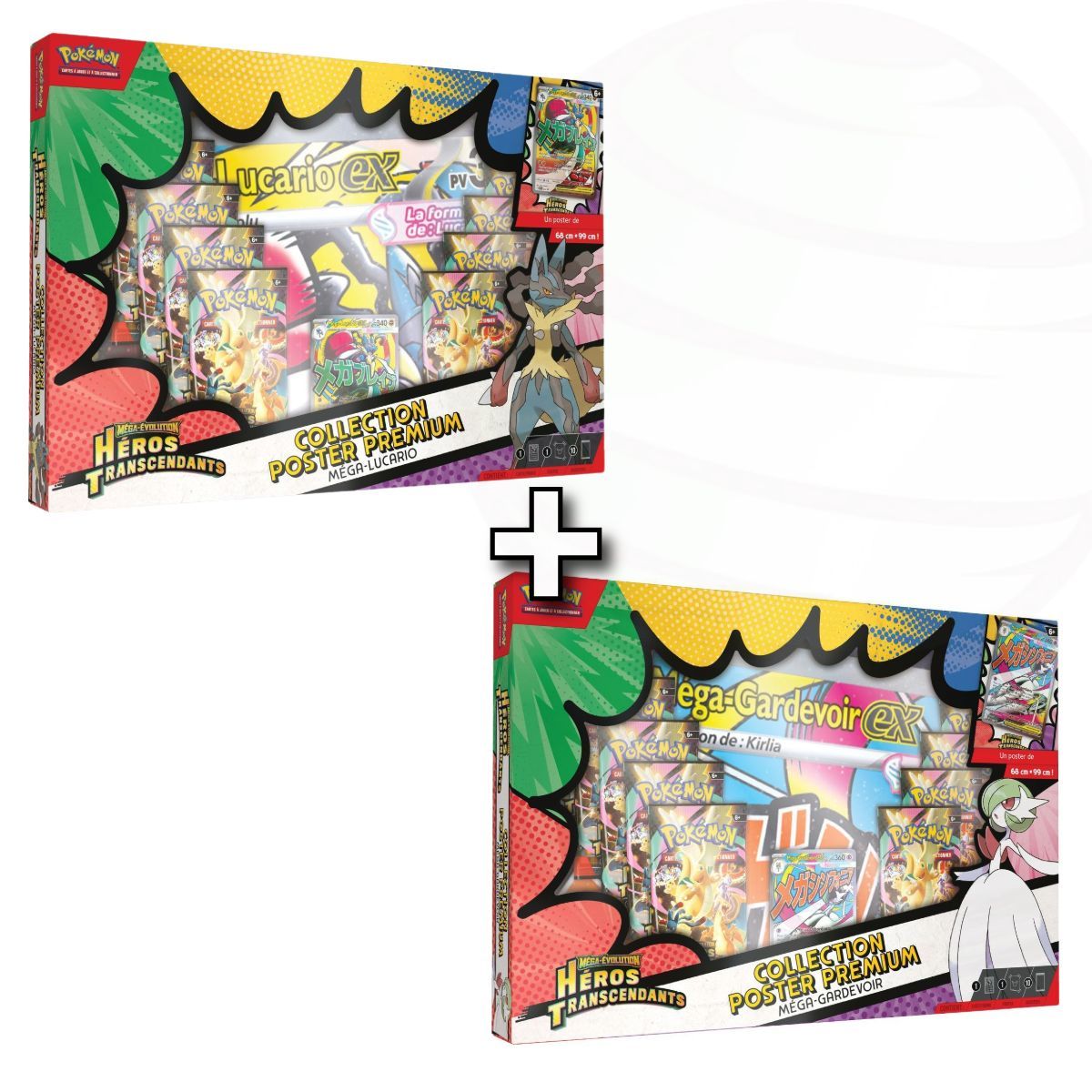 Konvolut aus 2 Boxen mit je 10 Boostern – Premium-Poster-Kollektion – Mega-Entwicklung – Transzendente Helden [ME02.5][ASC] – Pokémon – FR