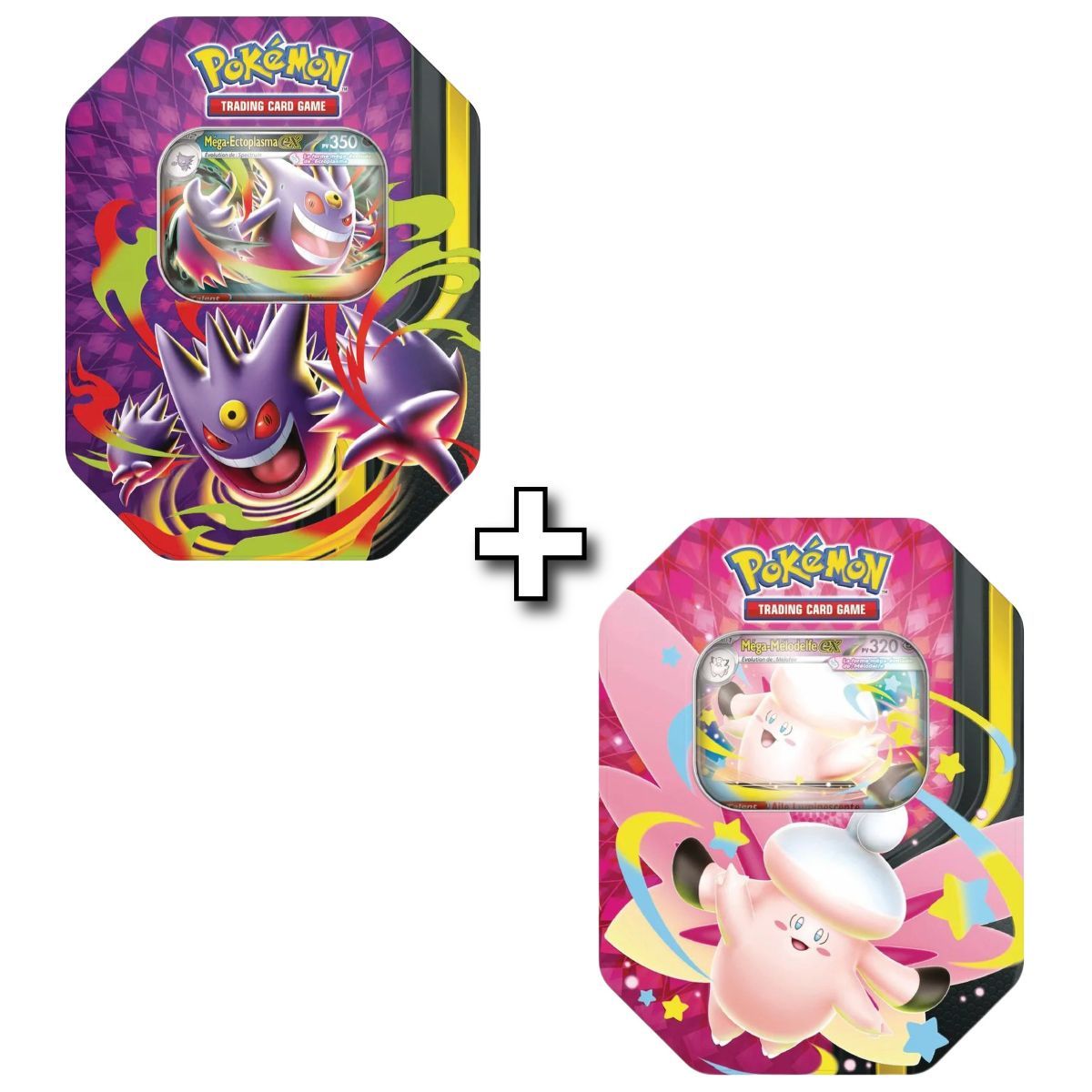 2er-Pack Pokébox – 8 Booster – Mega Moonlight: Mega Gengar EX & Mega Clefairy EX – Pokémon – FR