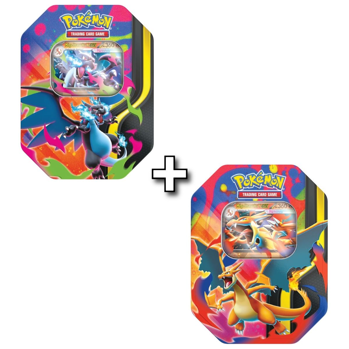 Konvolut aus 2 Pokéboxen – 8 Booster – Mega-Glurak EX (X & Y) – Pokémon – FR