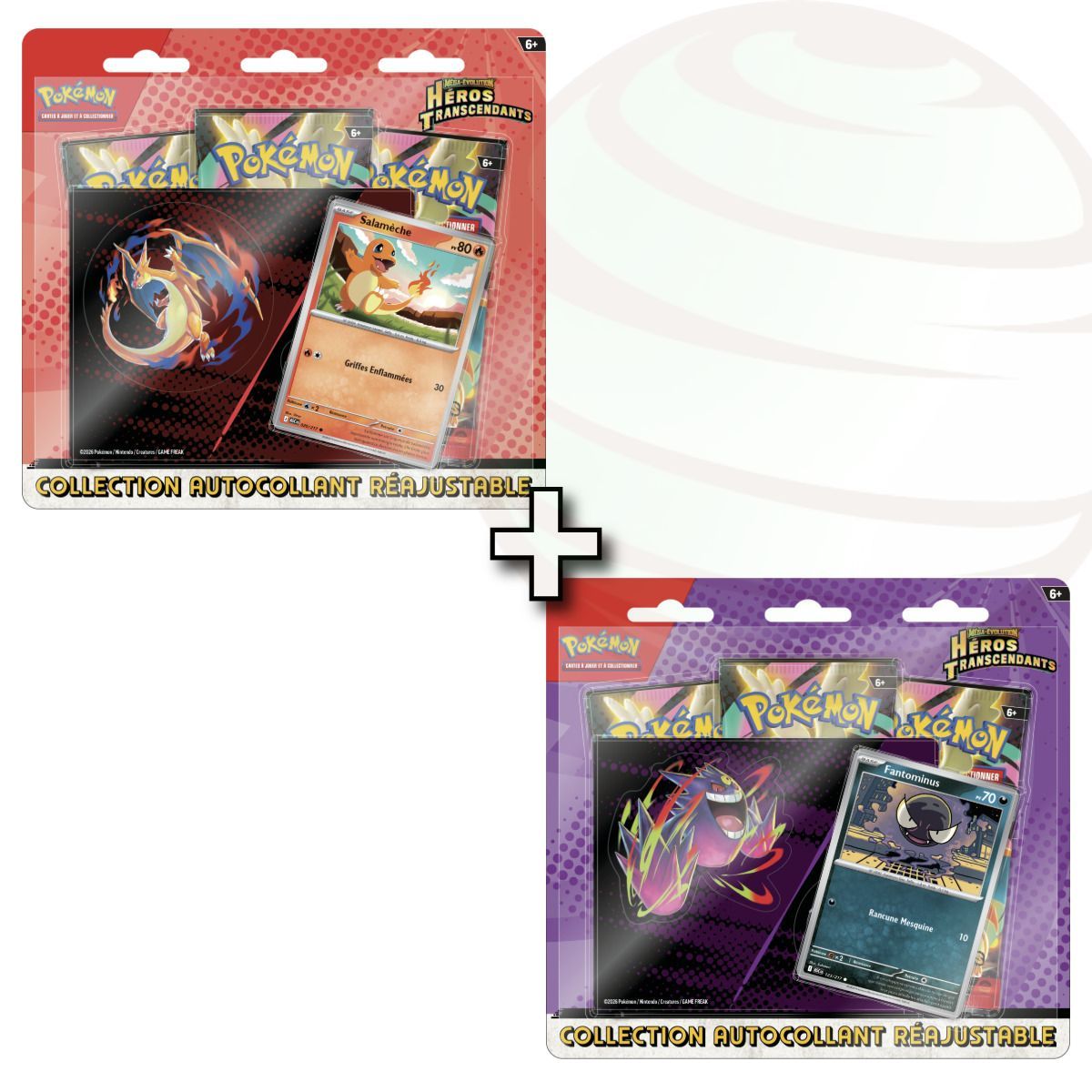 2er-Pack Tri-Pack – 3 Booster – Gastly/Glumanda – Mega-Entwicklung – Transzendente Helden [ME02.5][ASC] – Pokémon – FR