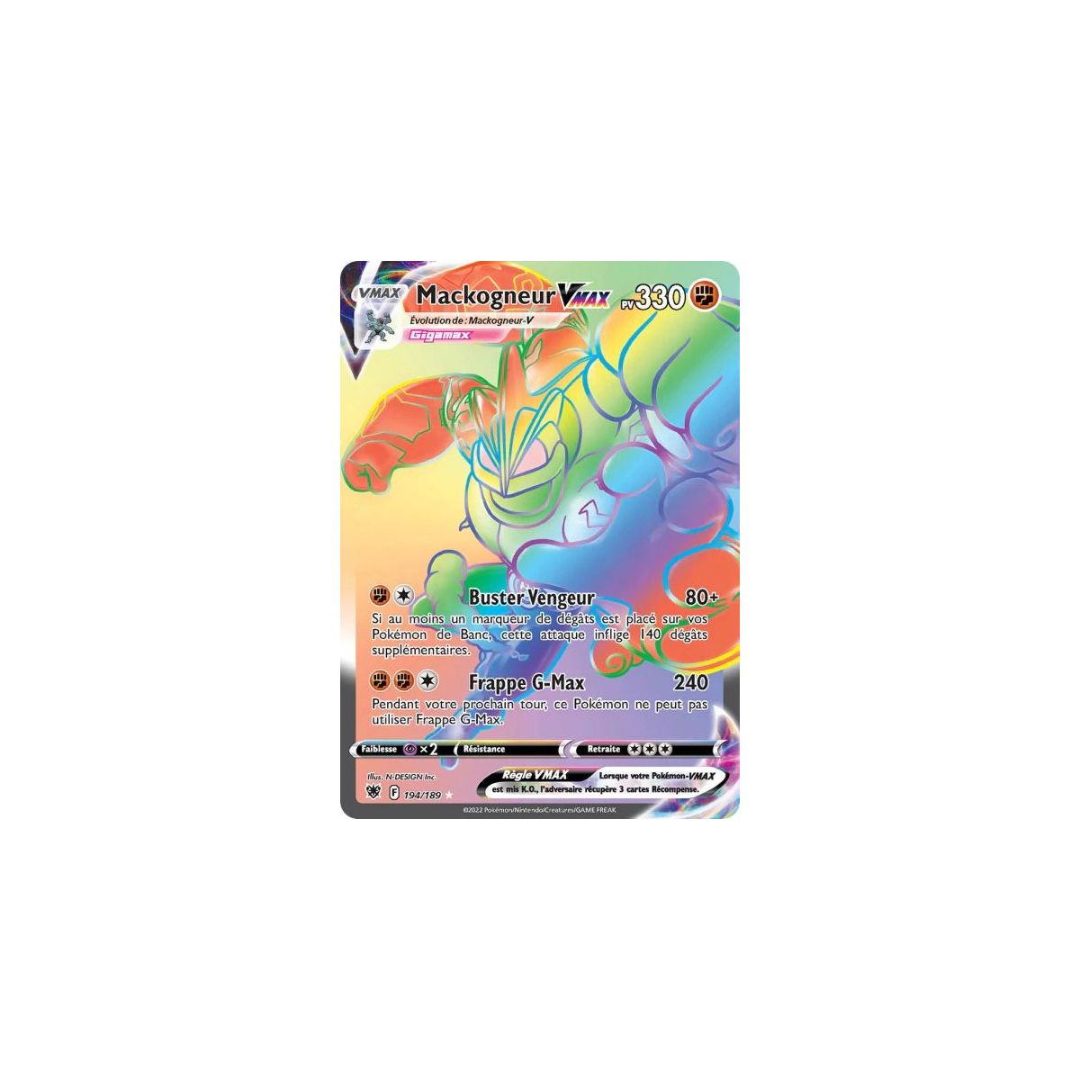 Item Machamp VMAX – Secret Rare 194/189 – Schwert und Schild Strahlende Sterne