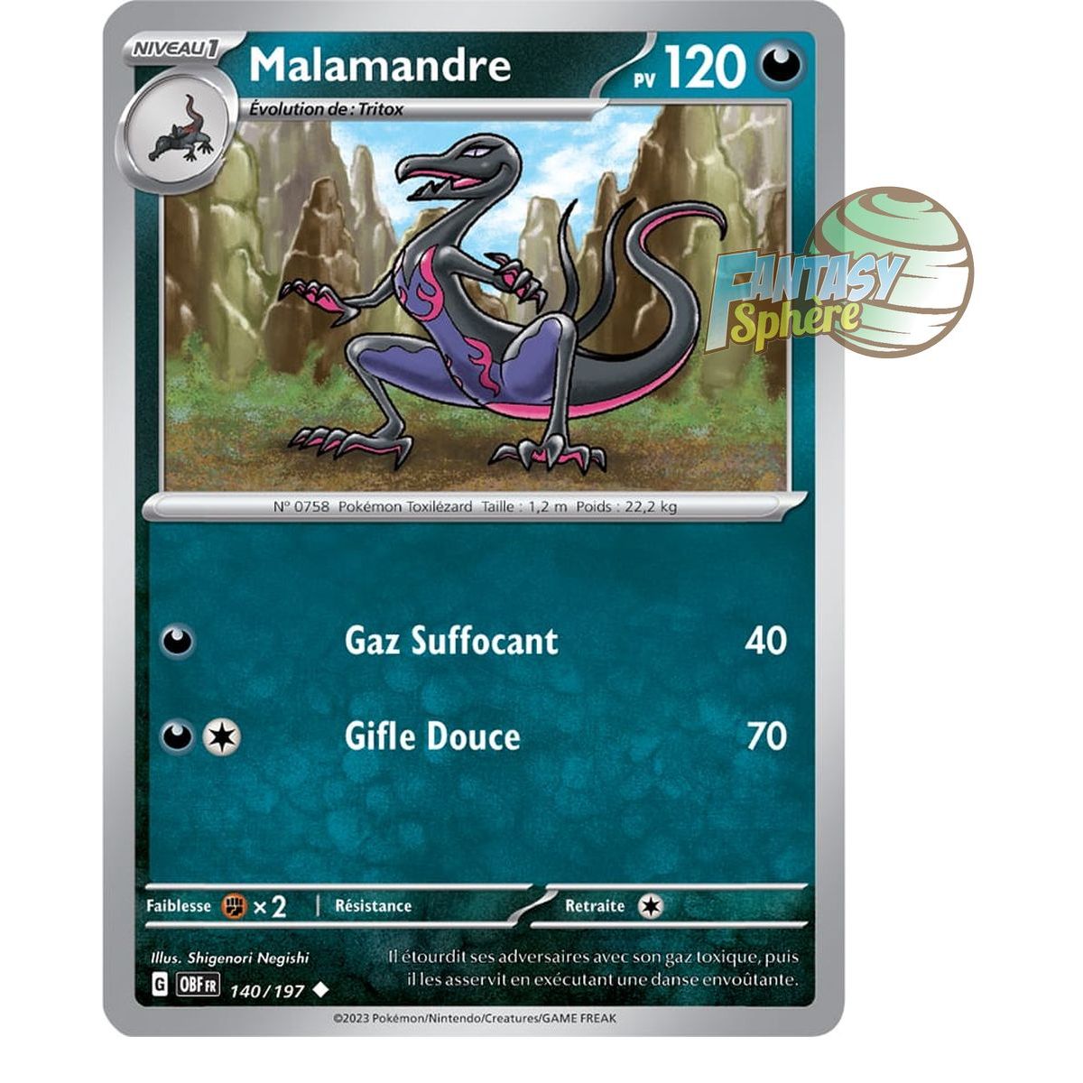 Malamander – Rückseite 140/197 – Scharlachrote und violette Obsidianflammen