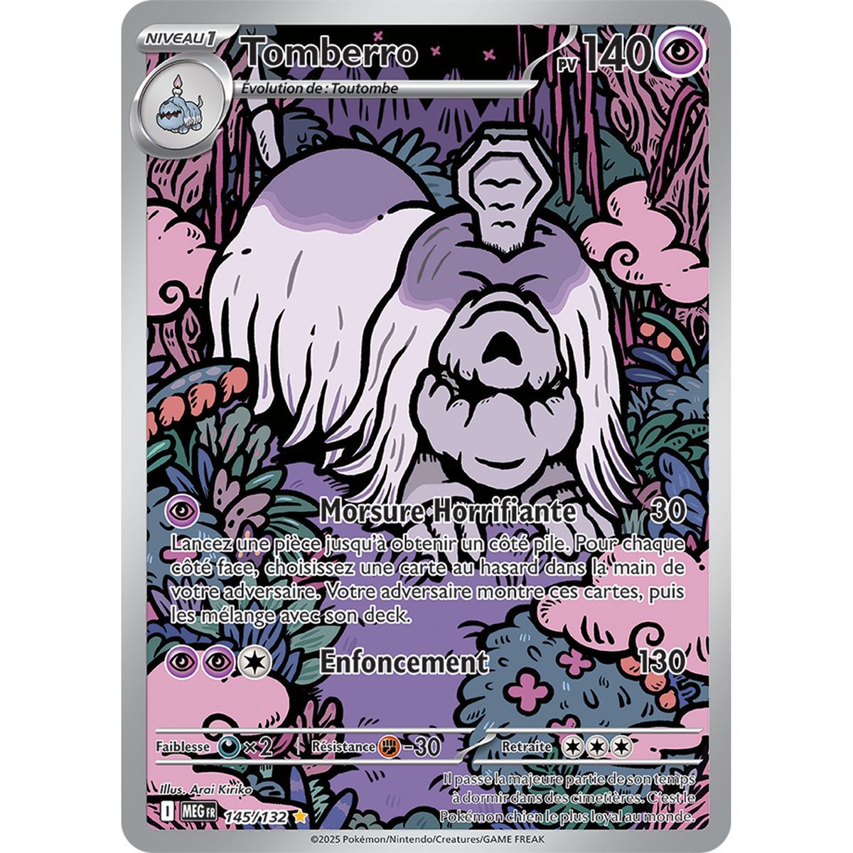 Tomberro – Seltene Illustration 145/132 – Mega-Entwicklung