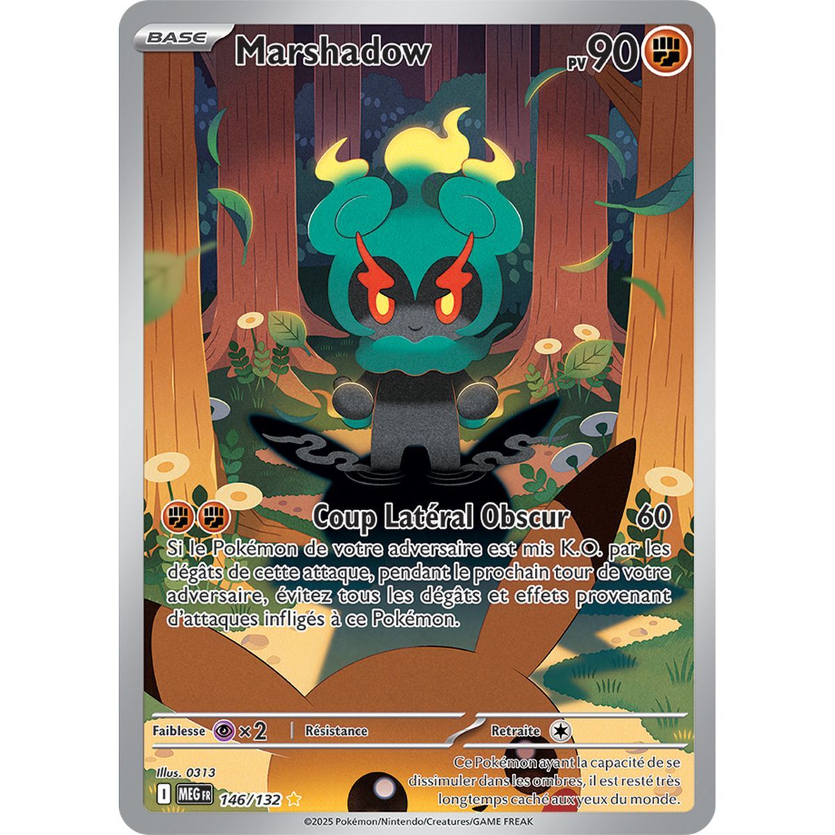Marshadow – Seltene Illustration 146/132 – Mega-Entwicklung