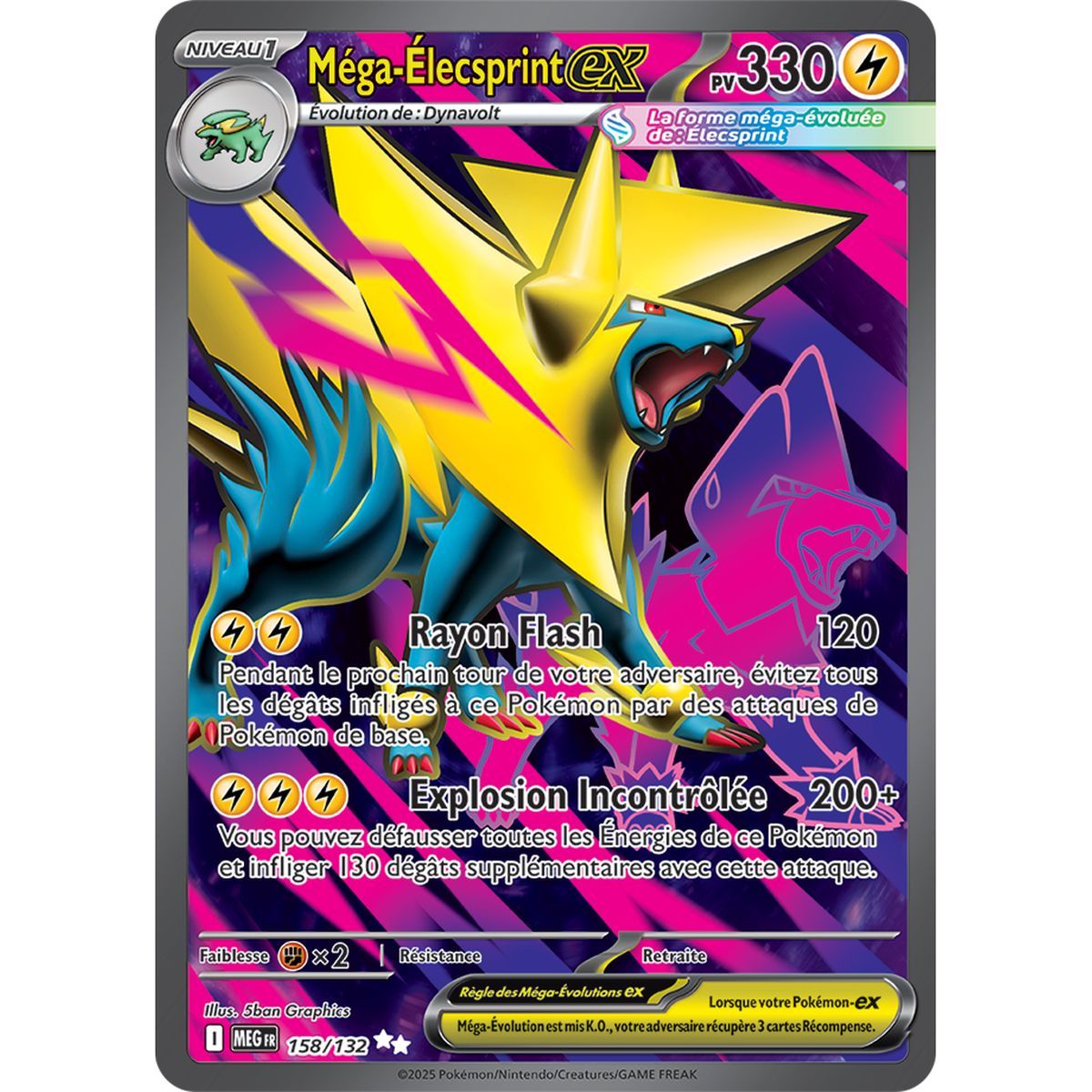 Mega-Electabuzz-ex – Ultra Rare 158/132 – Mega Evolution