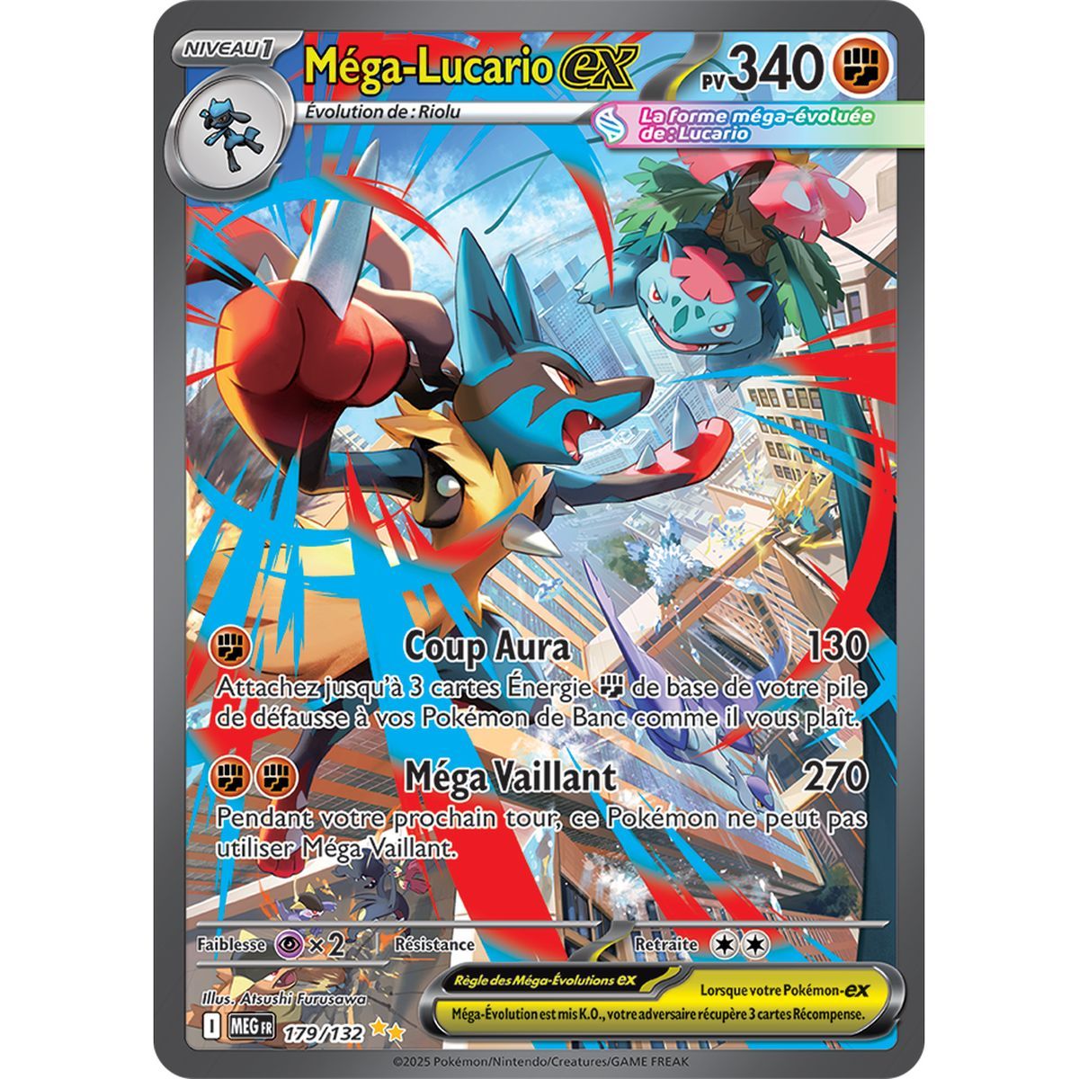 Mega-Lucario-ex – Seltene Spezialillustration 179/132 – Mega-Entwicklung