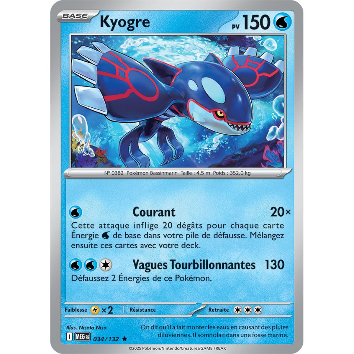 Kyogre – Holo Rare 34/132 – Mega Evolution