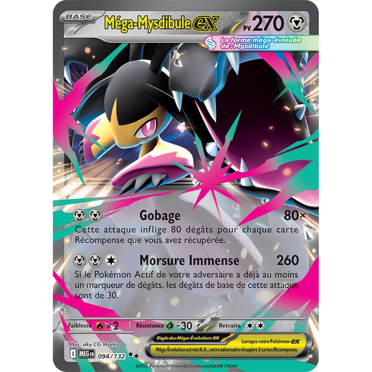 Mega-Mawile-ex – Doppelt selten 94/132 – Mega-Entwicklung