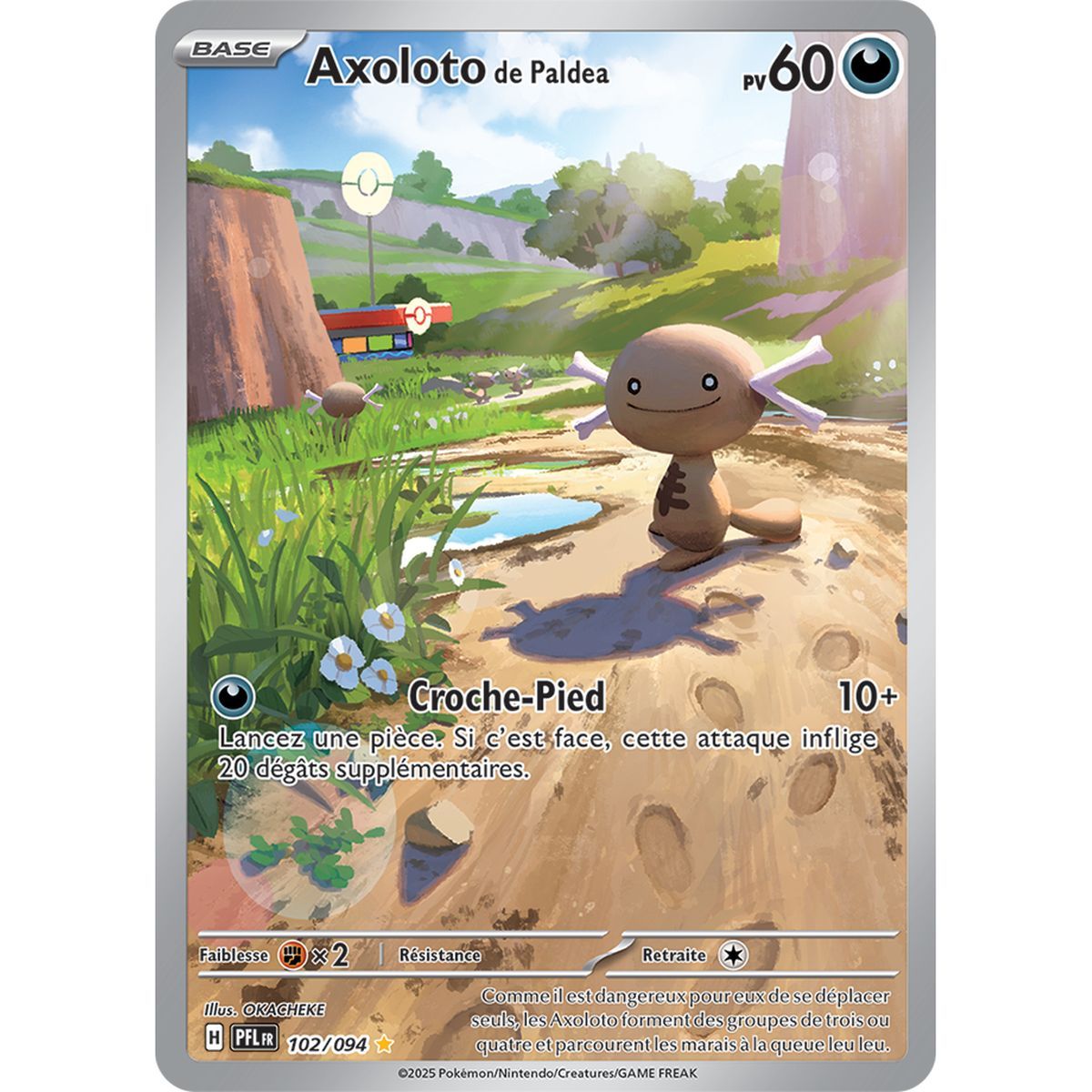 Paldeas Axolotl – Seltene Illustration 102/94 – Mega-Entwicklung 2 Phantasmagorische Flammen