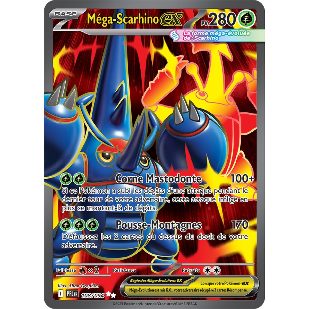 Mega-Heracross EX - Ultra Rare 108/94 - Mega-Entwicklung 2 Phantasmagorische Flammen