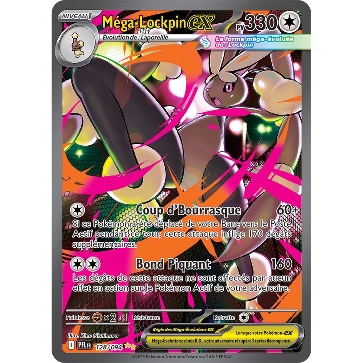 Mega-Lopunny-ex - Besondere Illustration Selten 128/94 - Mega-Entwicklung 2 Phantasmagorische Flammen