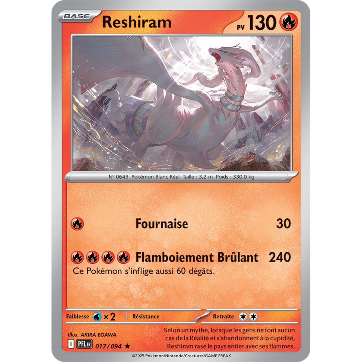 Reshiram - Holo Rare 17/94 - Mega-Entwicklung 2 Phantasmagorische Flammen