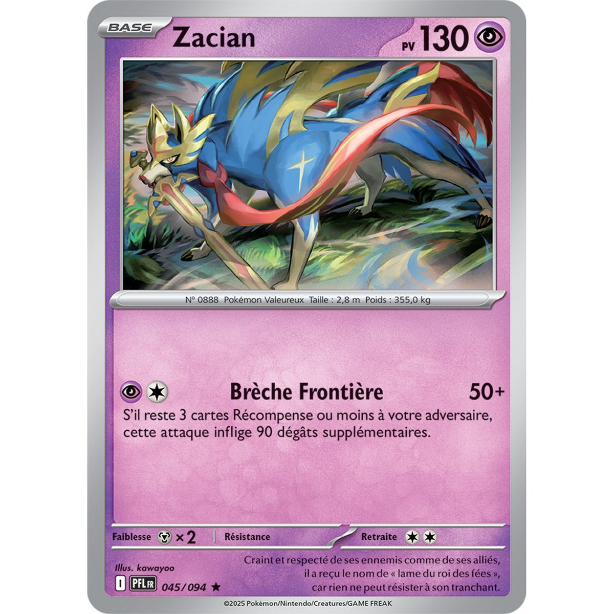 Zacian - Holo Rare 45/94 - Mega-Entwicklung 2 Phantasmagorische Flammen