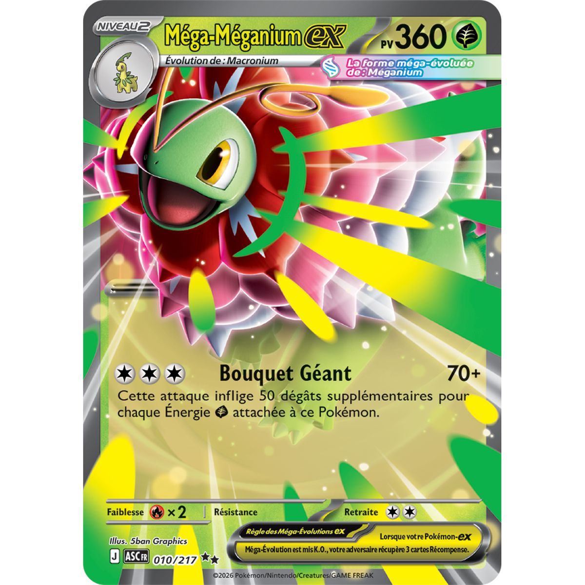 Mega Meganium EX - Doppelt selten 10/217 - ME02.5 - Pokémon - Mega Evolution Transcendent Heroes