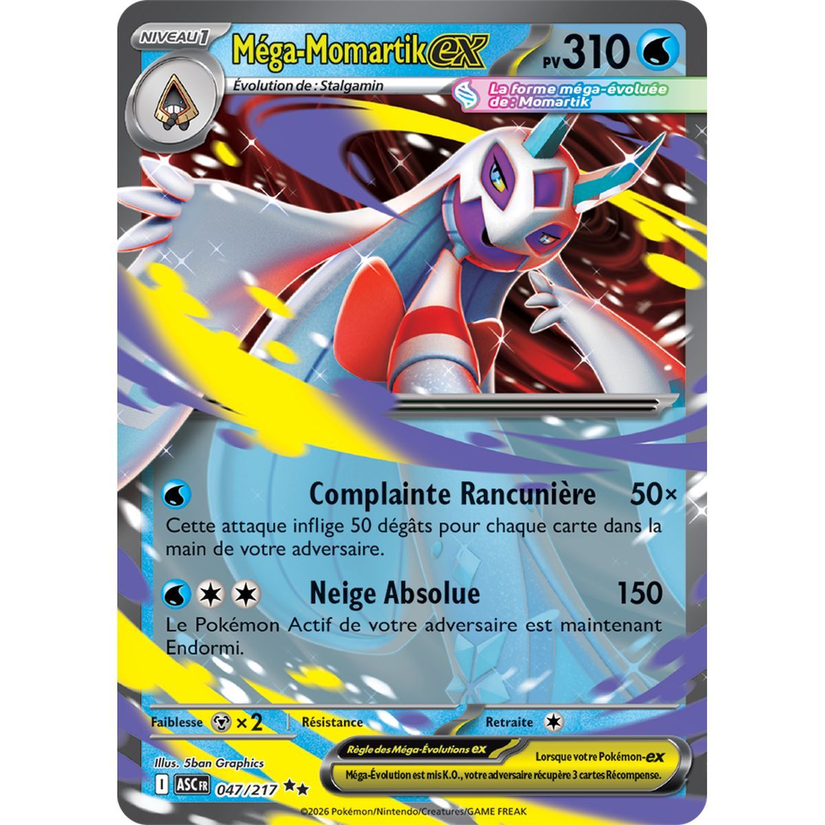 Mega-Froslass EX – Doppelt selten 47/217 – ME02.5 – Pokémon – Mega-Entwicklung: Transzendente Helden