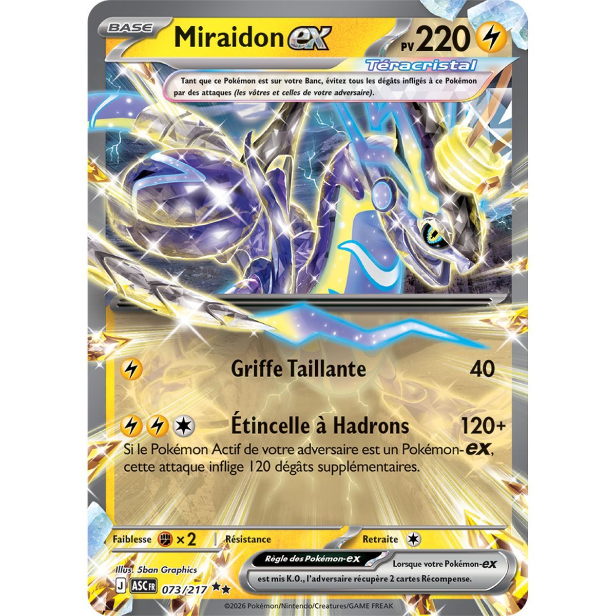 Miraidon EX - Doppelt selten 73/217 - ME02.5 - Pokémon - Mega-Entwicklung Transzendente Helden