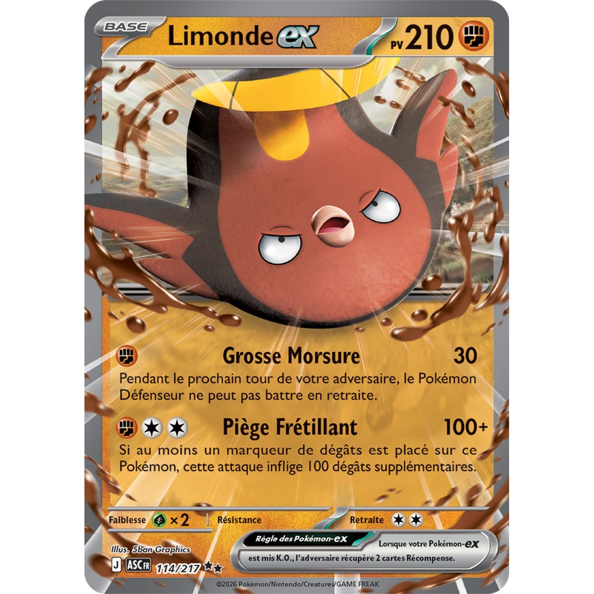 Limonde EX - Doppelt selten 114/217 - ME02.5 - Pokémon - Mega-Entwicklung Transzendente Helden