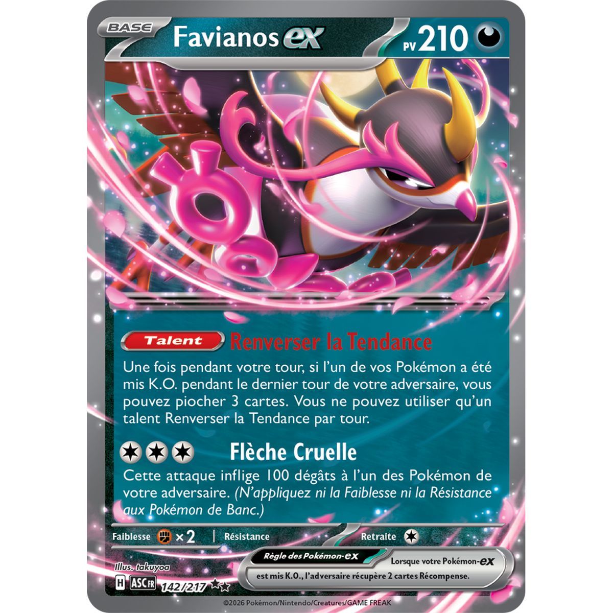 Favianos EX - Doppelt selten 142/217 - ME02.5 - Pokémon - Mega-Entwicklung Transzendente Helden