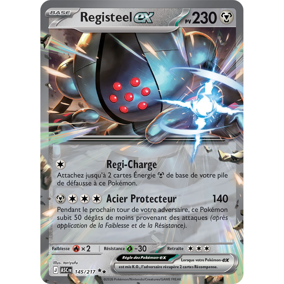 Registeel EX - Doppelt selten 145/217 - ME02.5 - Pokémon - Mega-Entwicklung Transzendente Helden