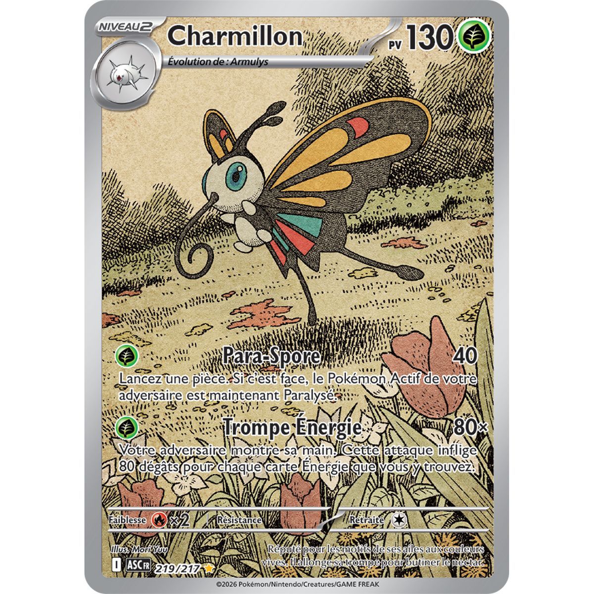 Charmillon – Seltene Illustration 219/217 – ME02.5 – Pokémon – Mega-Entwicklung: Transzendente Helden