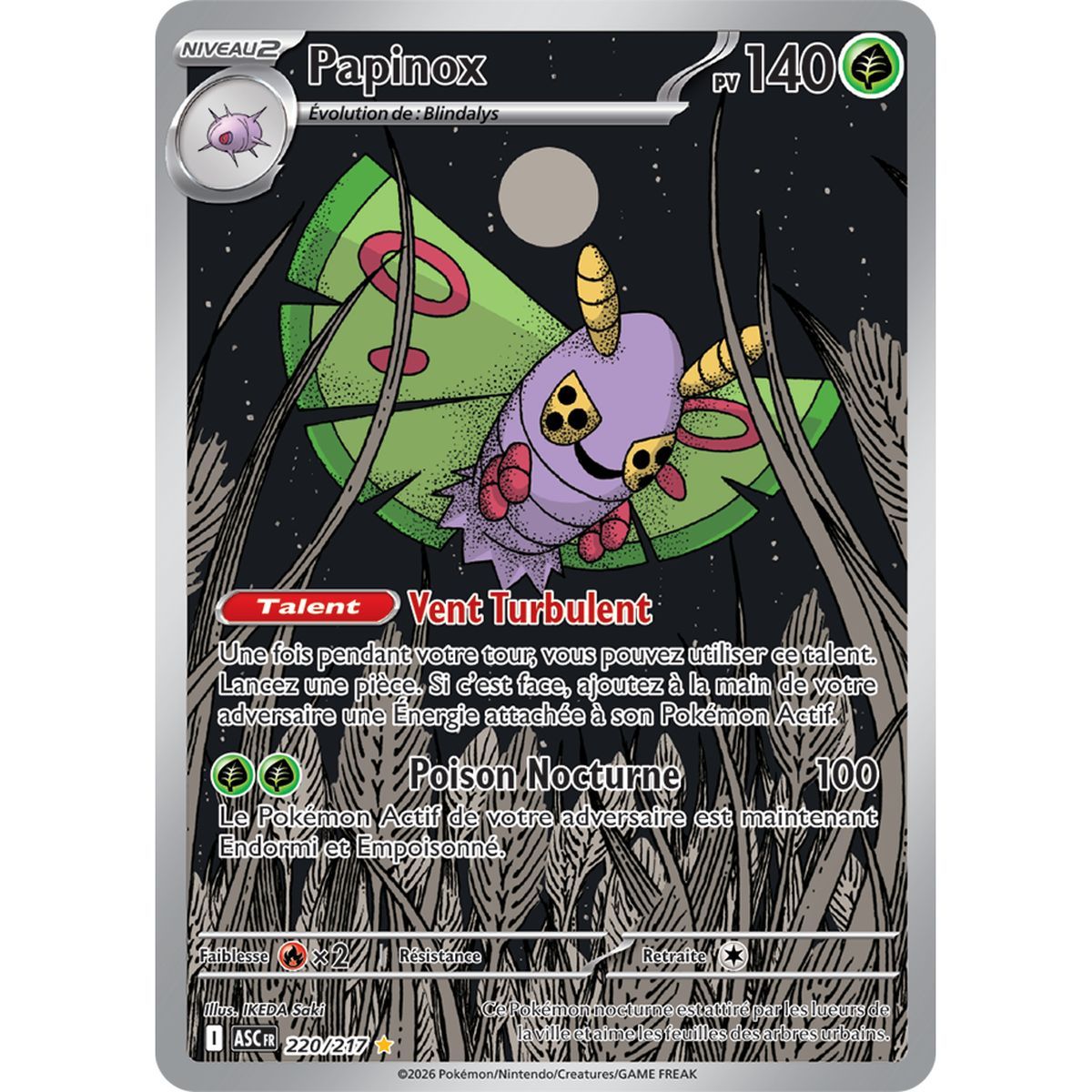 Papinox – Seltene Illustration 220/217 – ME02.5 – Pokémon – Mega-Entwicklung: Transzendente Helden