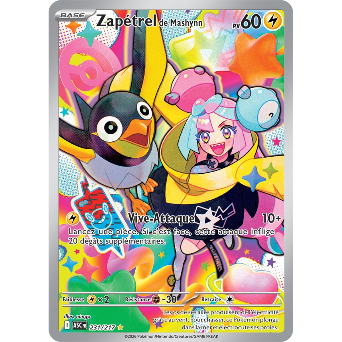 Zapetrel von Mashynn – Seltene Illustration 231/217 – ME02.5 – Pokémon – Mega-Entwicklung: Transzendente Helden