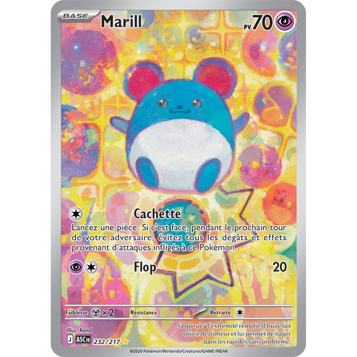 Marill – Seltene Illustration 232/217 – ME02.5 – Pokémon – Mega-Entwicklung: Transzendente Helden