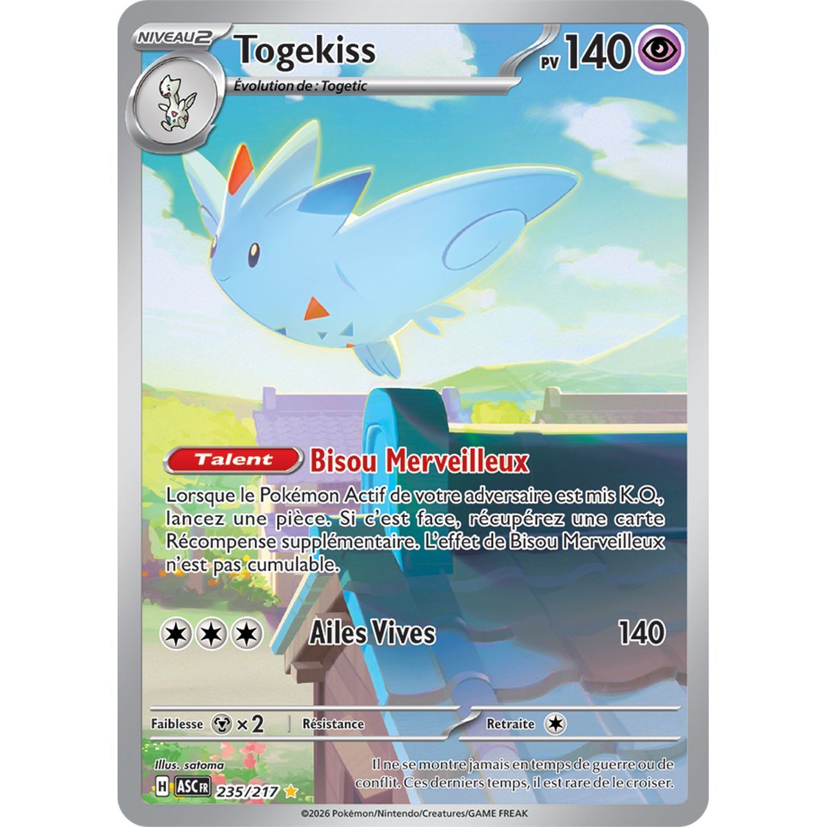 Togekiss – Seltene Illustration 235/217 – ME02.5 – Pokémon – Mega-Entwicklung: Transzendente Helden