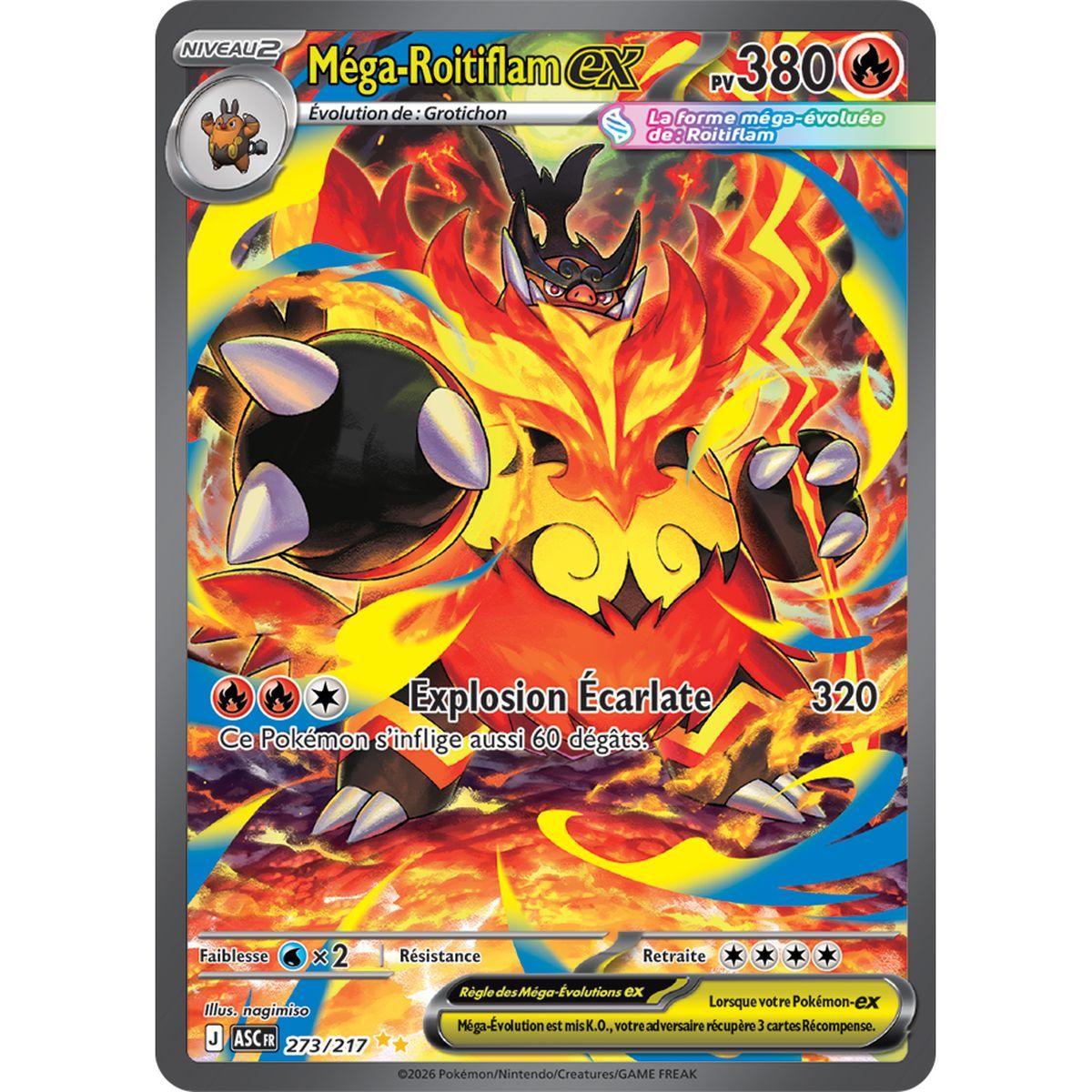 Mega-Ohrwurm EX – Seltene Spezialillustration 273/217 – ME02.5 – Pokémon – Mega-Entwicklung Transzendente Helden