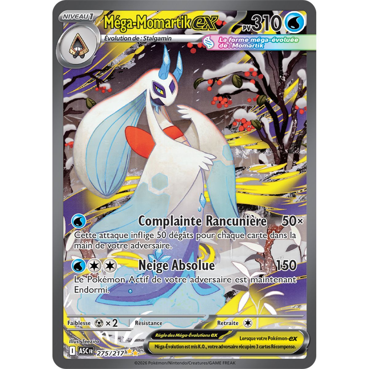 Mega-Froslass EX – Seltene Spezialillustration 275/217 – ME02.5 – Pokémon – Mega-Entwicklung: Transzendente Helden