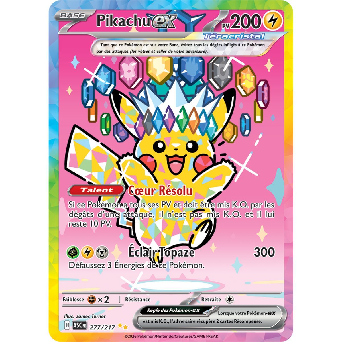 Pikachu EX – Seltene Spezialillustration 277/217 – ME02.5 – Pokémon – Mega-Entwicklung: Transzendente Helden