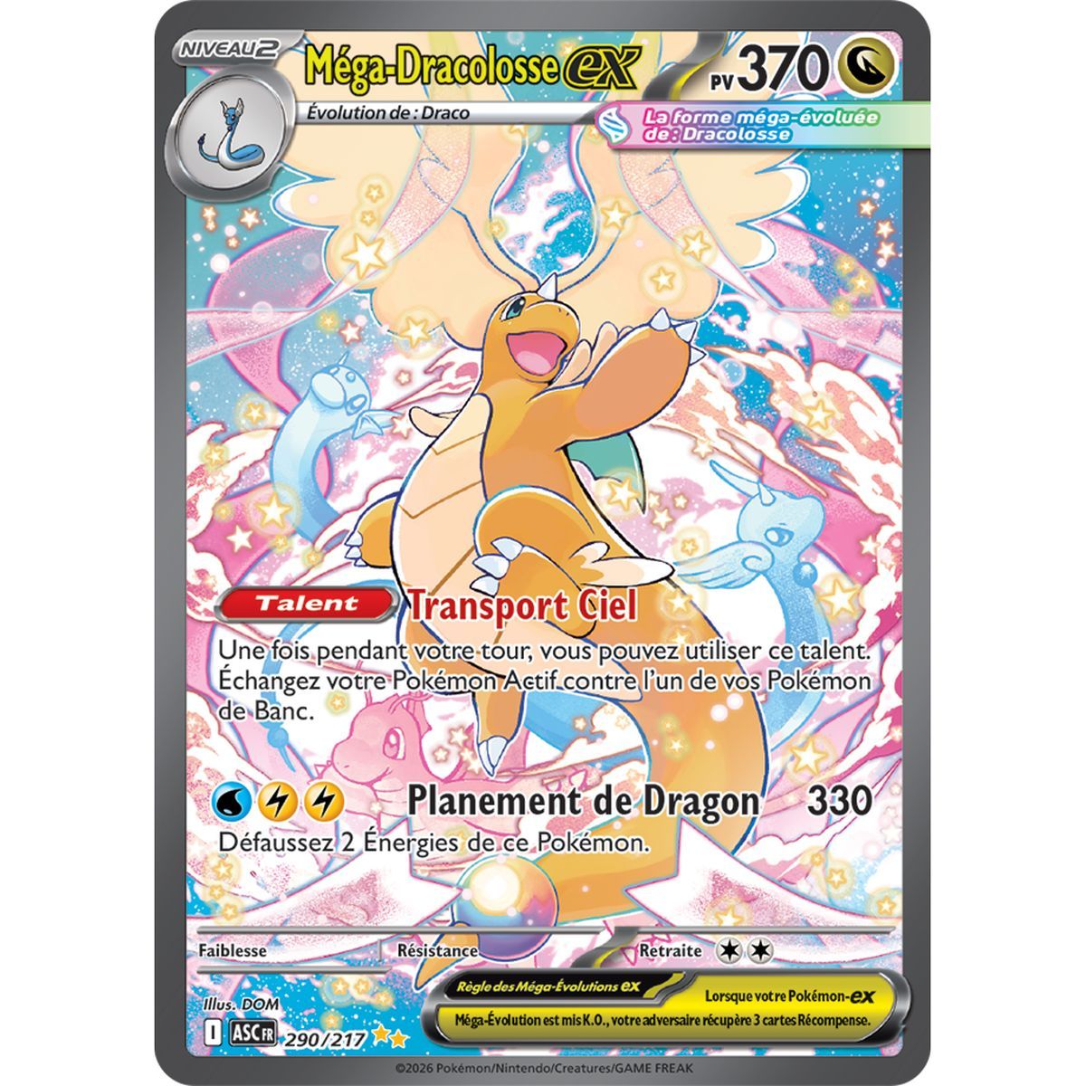 Mega-Dragonite EX – Seltene Spezialillustration 290/217 – ME02.5 – Pokémon – Mega-Entwicklung Transzendente Helden