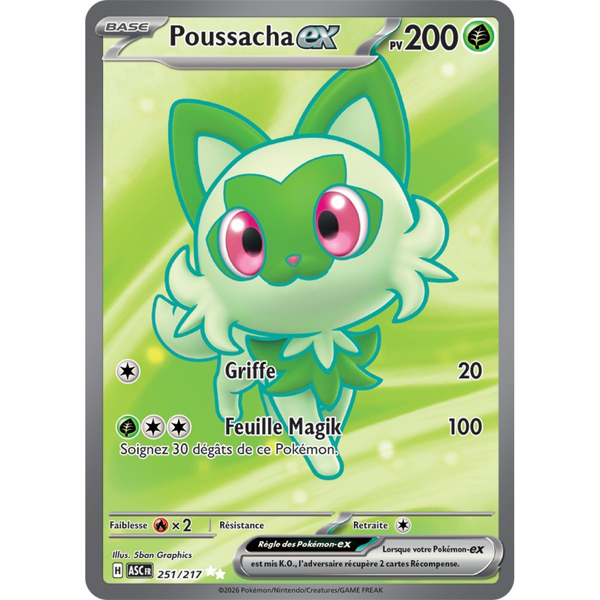 Poussacha EX – Ultra Rare 251/217 – ME02.5 – Pokémon – Mega Evolution Transcendent Heroes