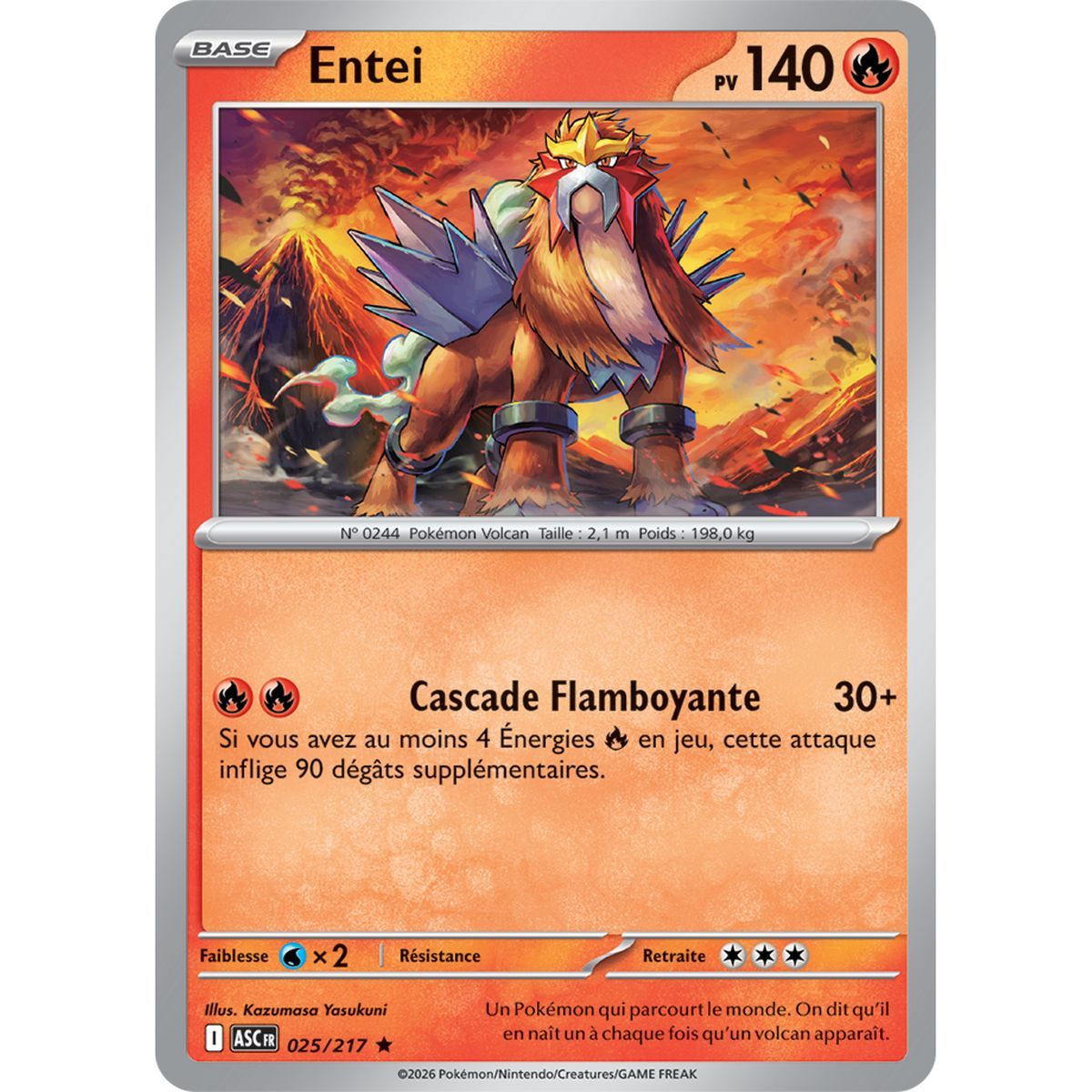Entei - Holo Rare 25/217 - ME02.5 - Pokémon - Mega Evolution Transcendent Heroes